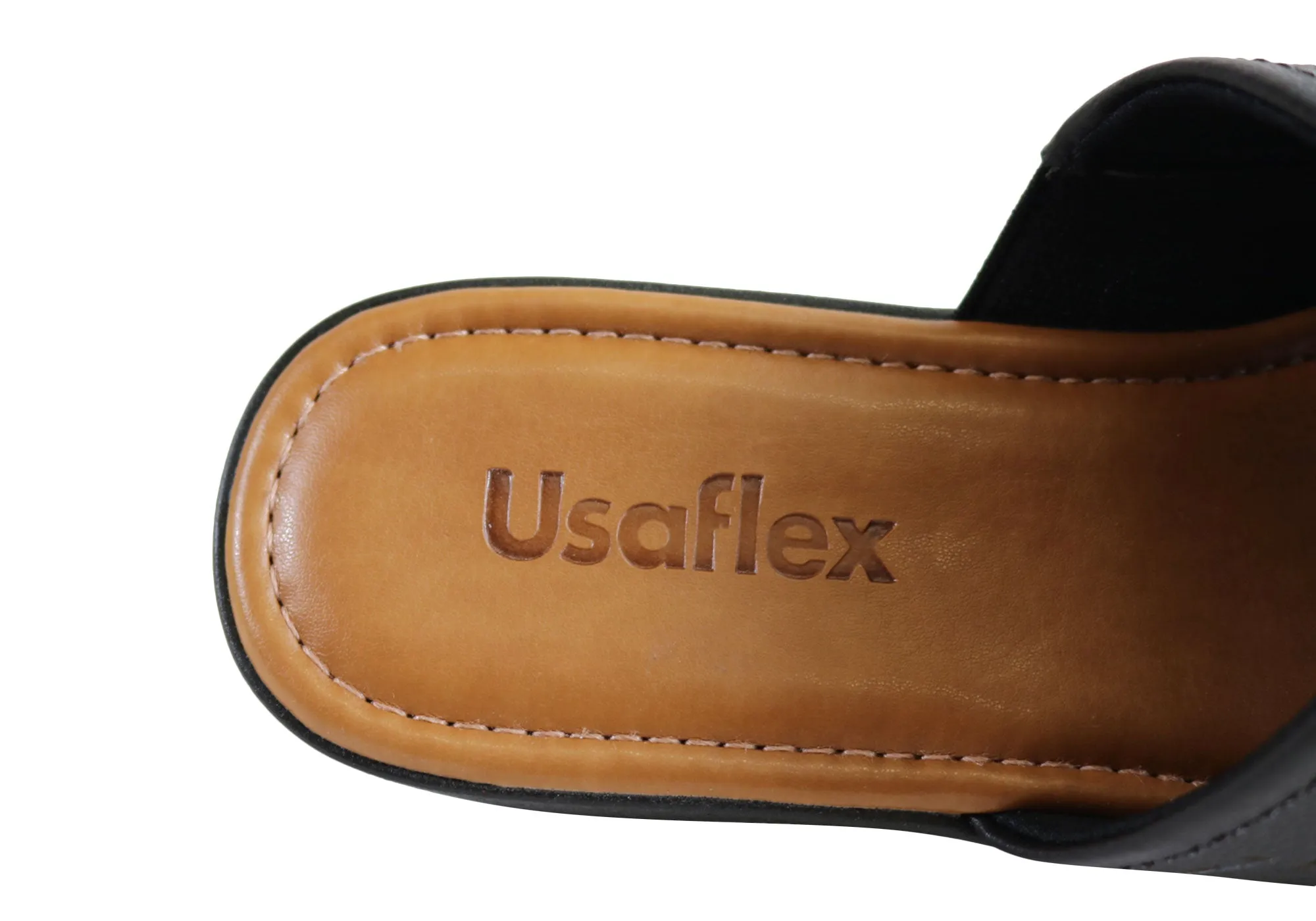 Usaflex Endigo Damen Brasilianische Bequeme Gepolsterte Leder Slides Sandalen Usaflex Schuhe