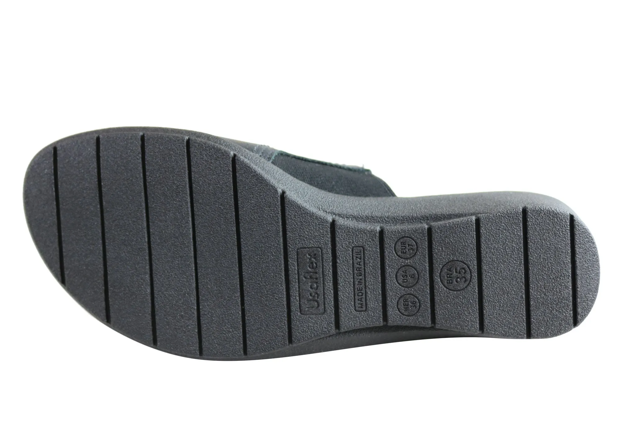 Usaflex Endigo Damen Brasilianische Bequeme Gepolsterte Leder Slides Sandalen Usaflex Schuhe