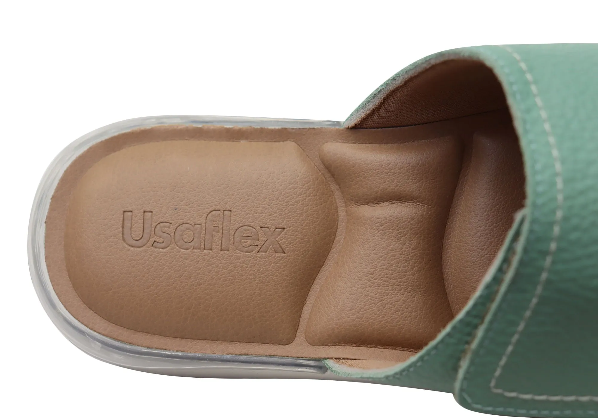 Usaflex Holiday Damen Bequeme Brasilianische Leder Slides Sandalen Usaflex Schuhe