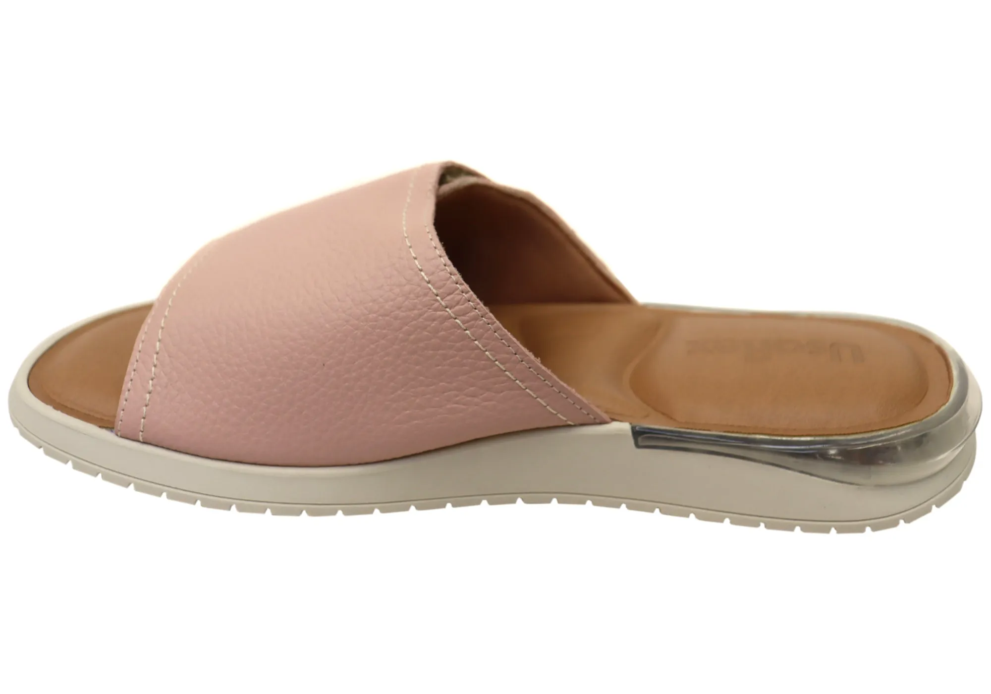Usaflex Holiday Damen Bequeme Brasilianische Leder Slides Sandalen Usaflex Schuhe