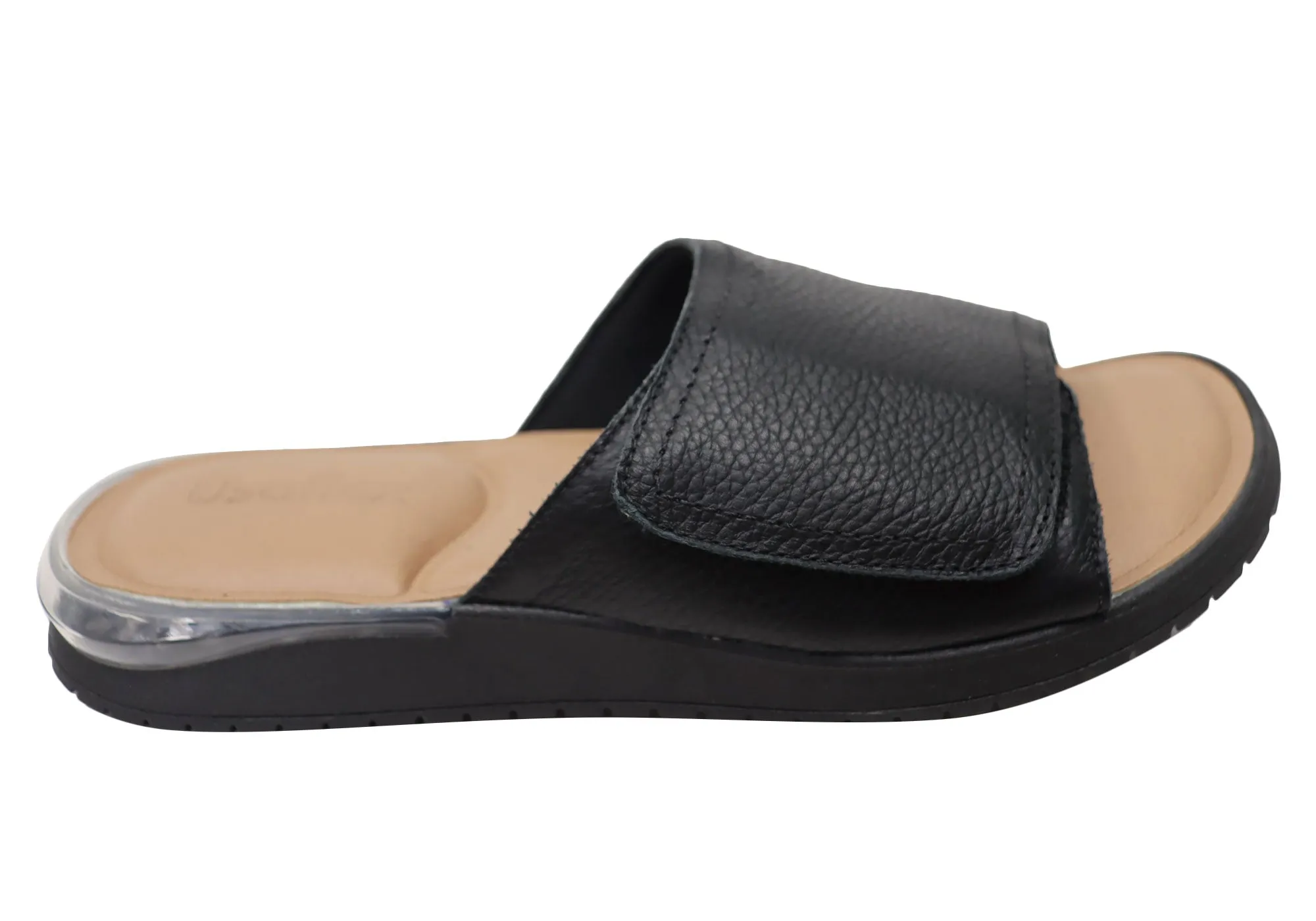 Usaflex Holiday Damen Bequeme Brasilianische Leder Slides Sandalen Usaflex Schuhe