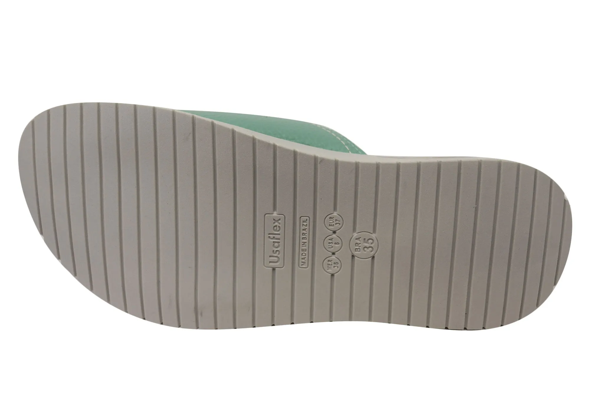 Usaflex Holiday Damen Bequeme Brasilianische Leder Slides Sandalen Usaflex Schuhe