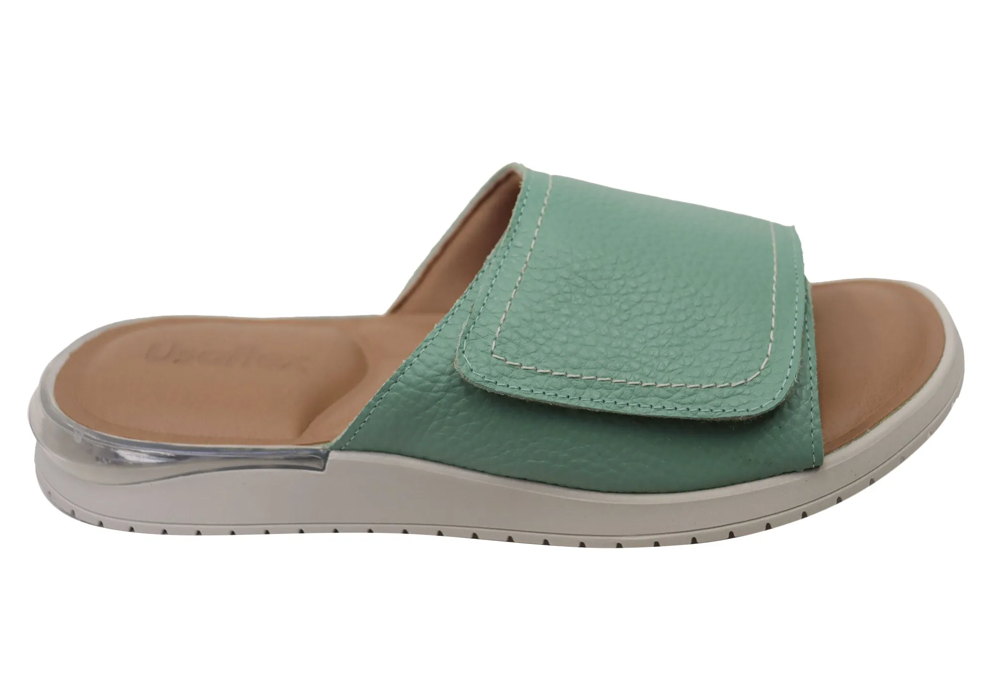 Usaflex Holiday Damen Bequeme Brasilianische Leder Slides Sandalen Usaflex Schuhe