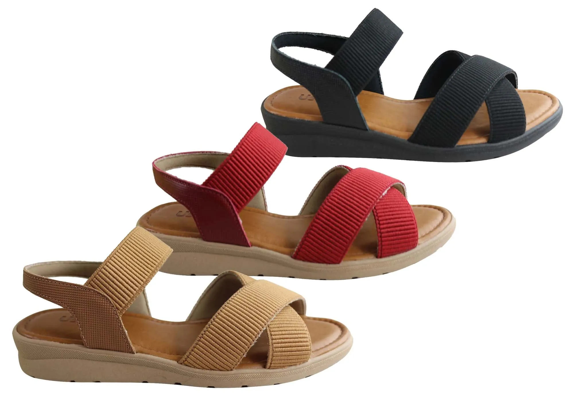 Usaflex Jetty Damen Bequeme Sandalen mit Polsterung Hergestellt in Brasilien Usaflex Schuhe