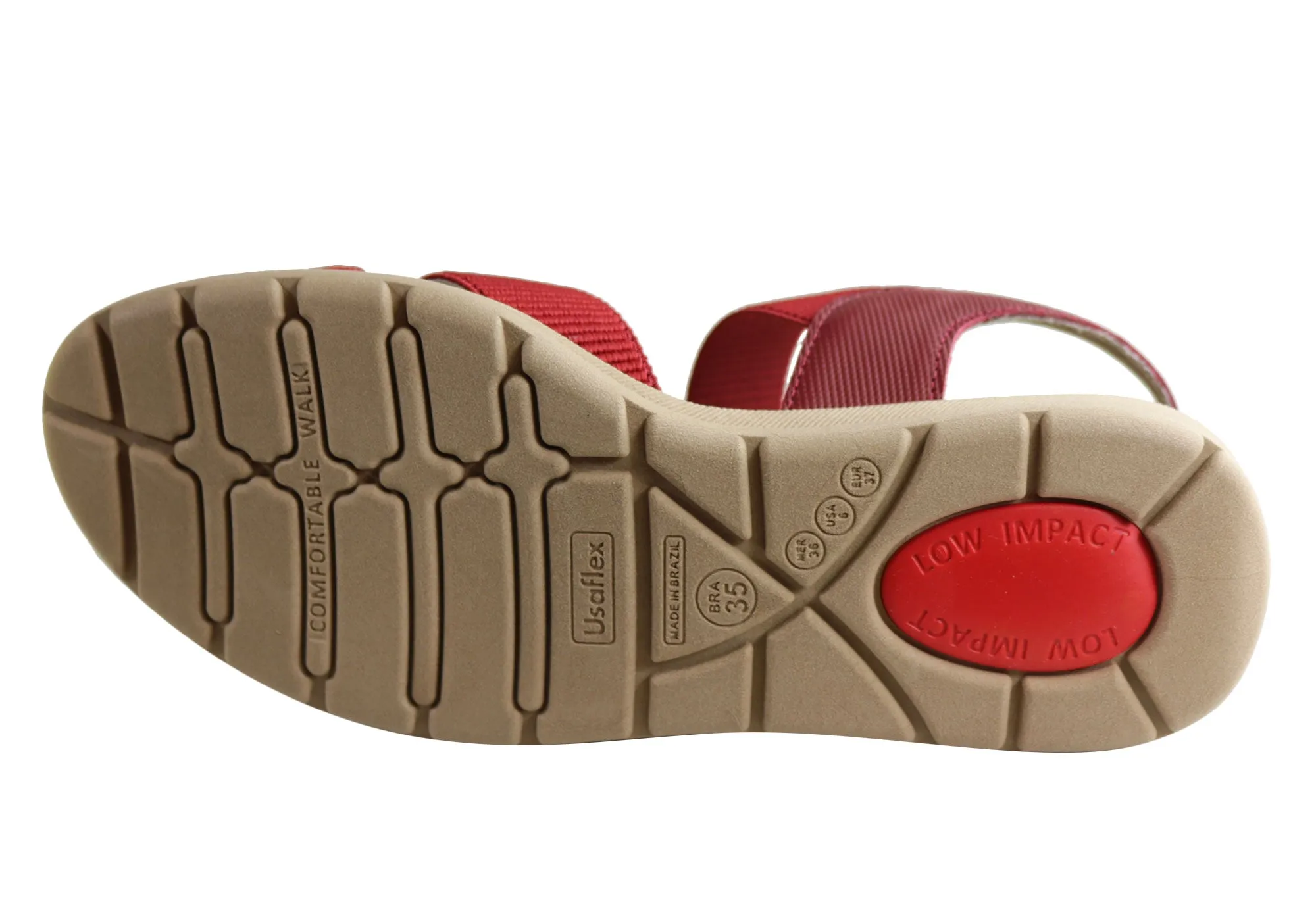 Usaflex Jetty Damen Bequeme Sandalen mit Polsterung Hergestellt in Brasilien Usaflex Schuhe