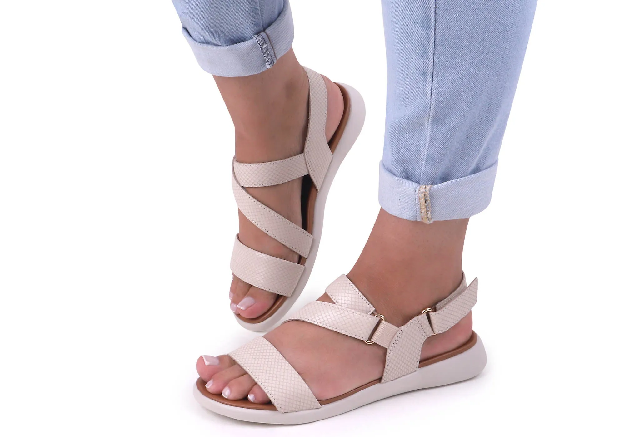 Usaflex Lenore Damen Bequeme Ledersandalen Hergestellt in Brasilien Usaflex Schuhe