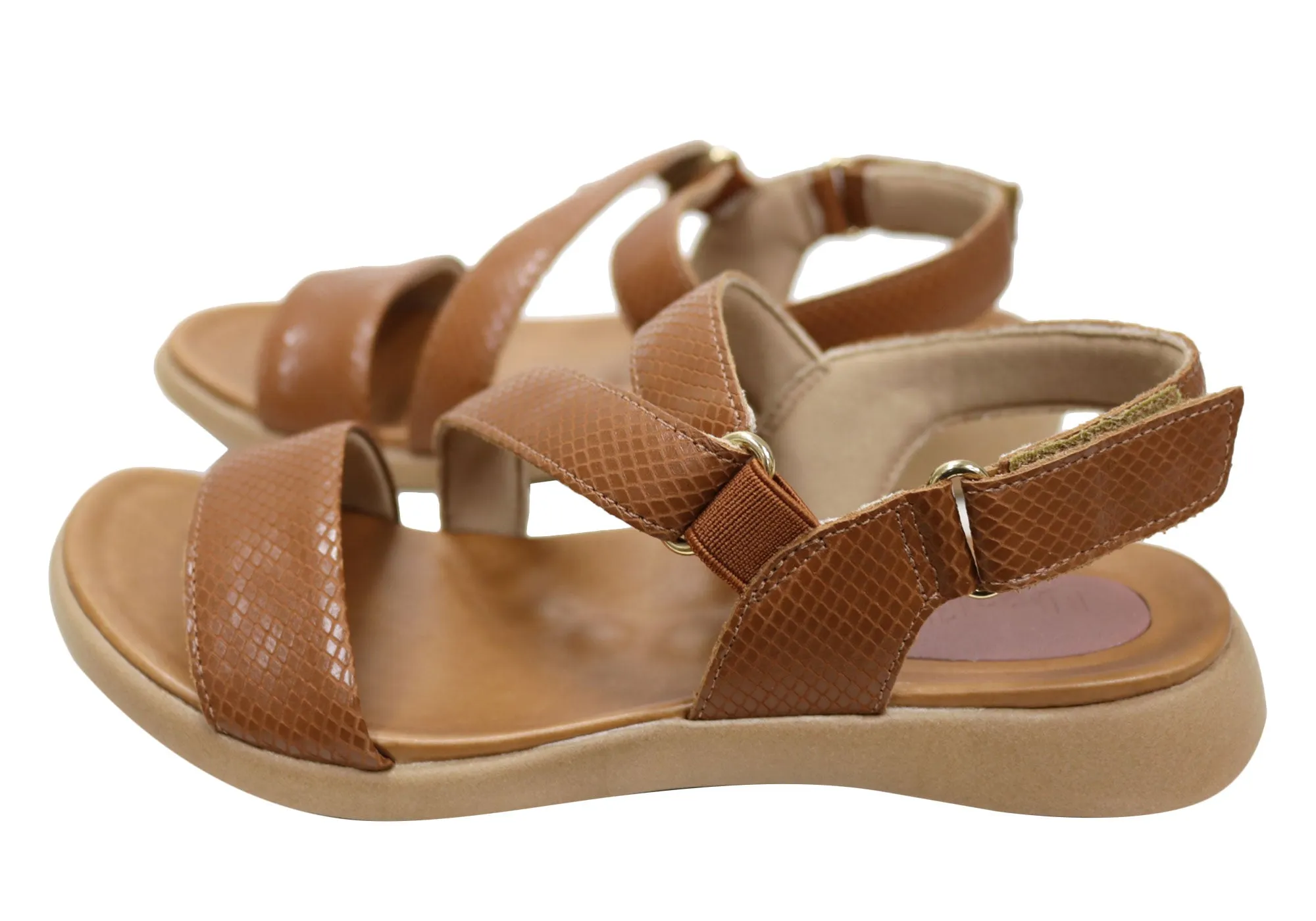 Usaflex Lenore Damen Bequeme Ledersandalen Hergestellt in Brasilien Usaflex Schuhe