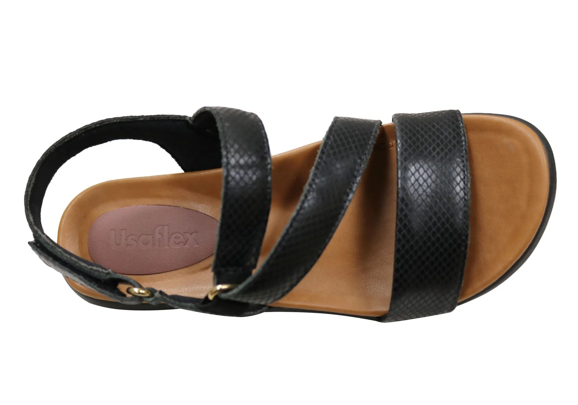 Usaflex Lenore Damen Bequeme Ledersandalen Hergestellt in Brasilien Usaflex Schuhe