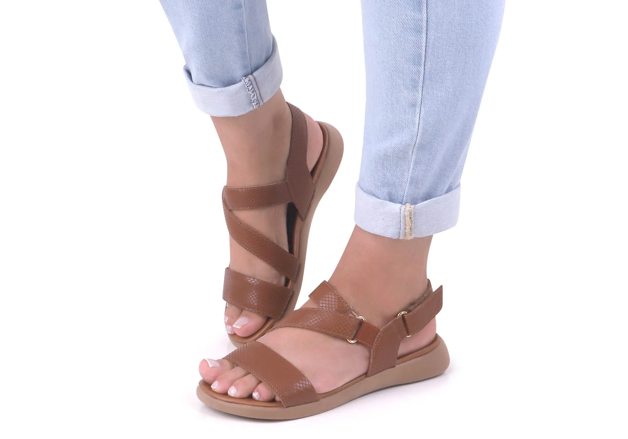 Usaflex Lenore Damen Bequeme Ledersandalen Hergestellt in Brasilien Usaflex Schuhe