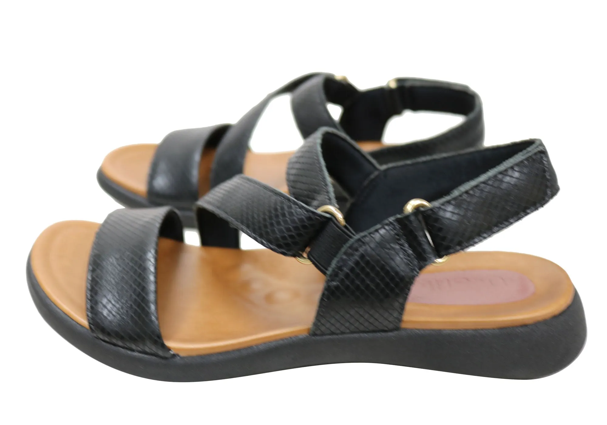 Usaflex Lenore Damen Bequeme Ledersandalen Hergestellt in Brasilien Usaflex Schuhe
