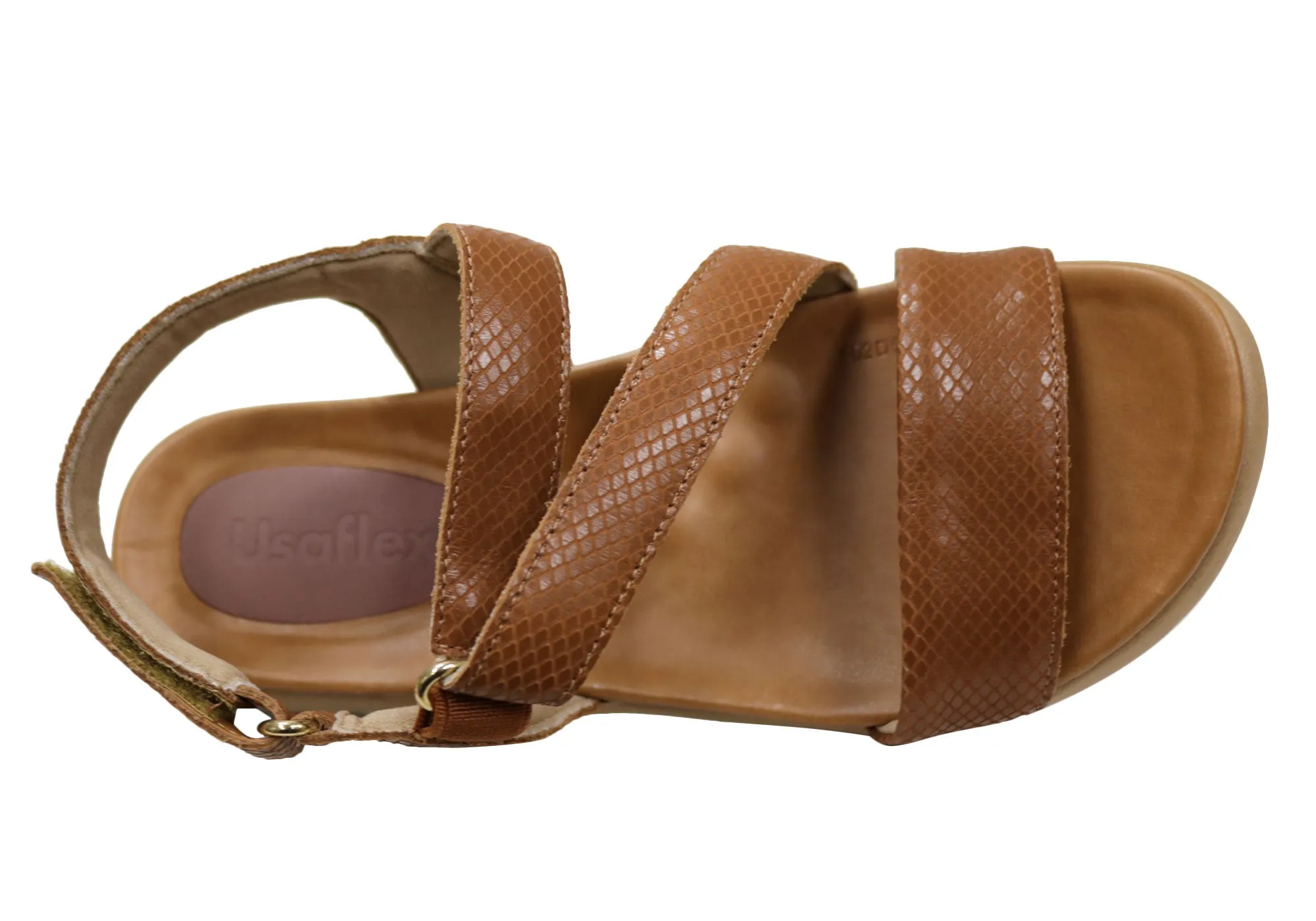 Usaflex Lenore Damen Bequeme Ledersandalen Hergestellt in Brasilien Usaflex Schuhe