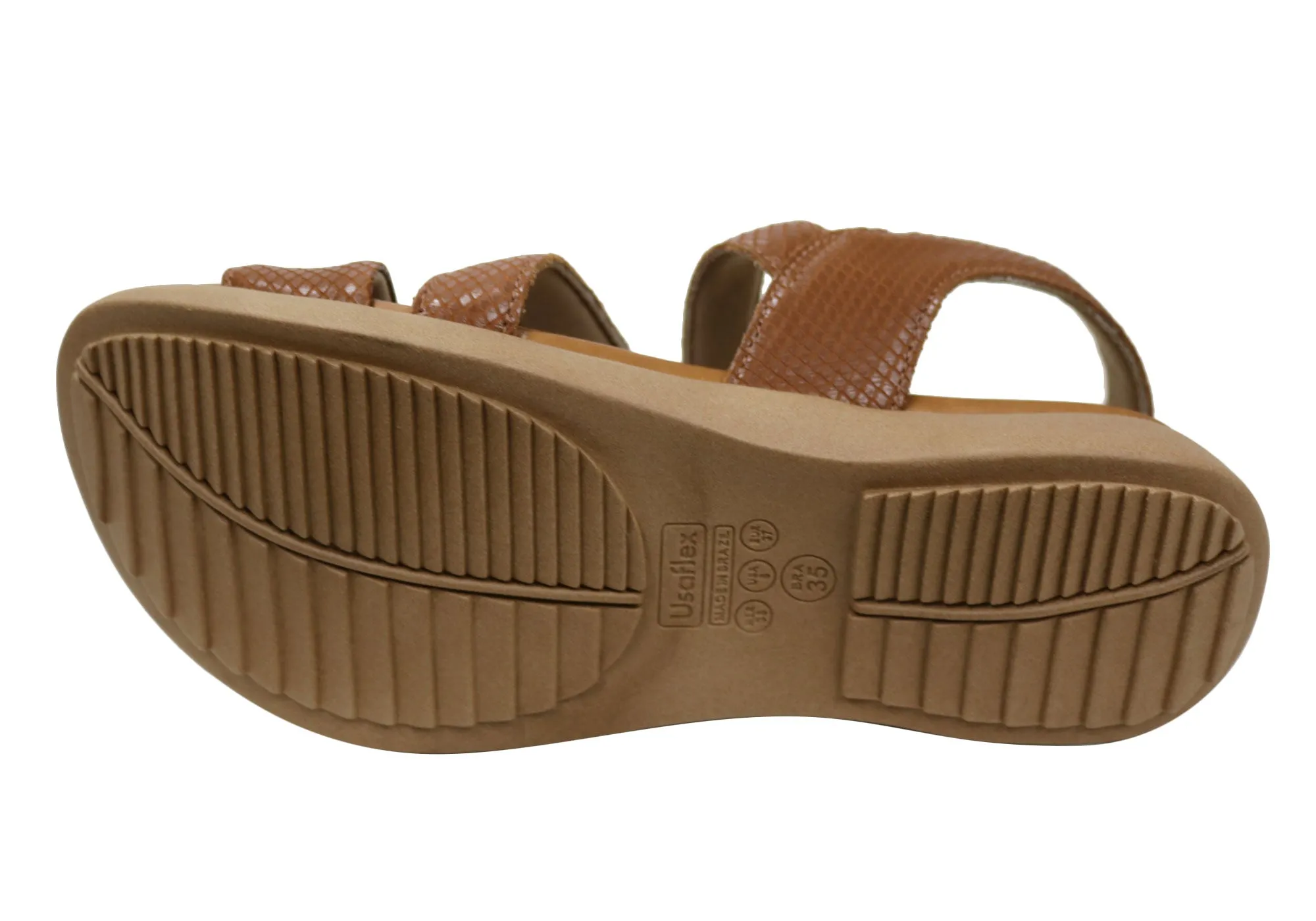 Usaflex Lenore Damen Bequeme Ledersandalen Hergestellt in Brasilien Usaflex Schuhe