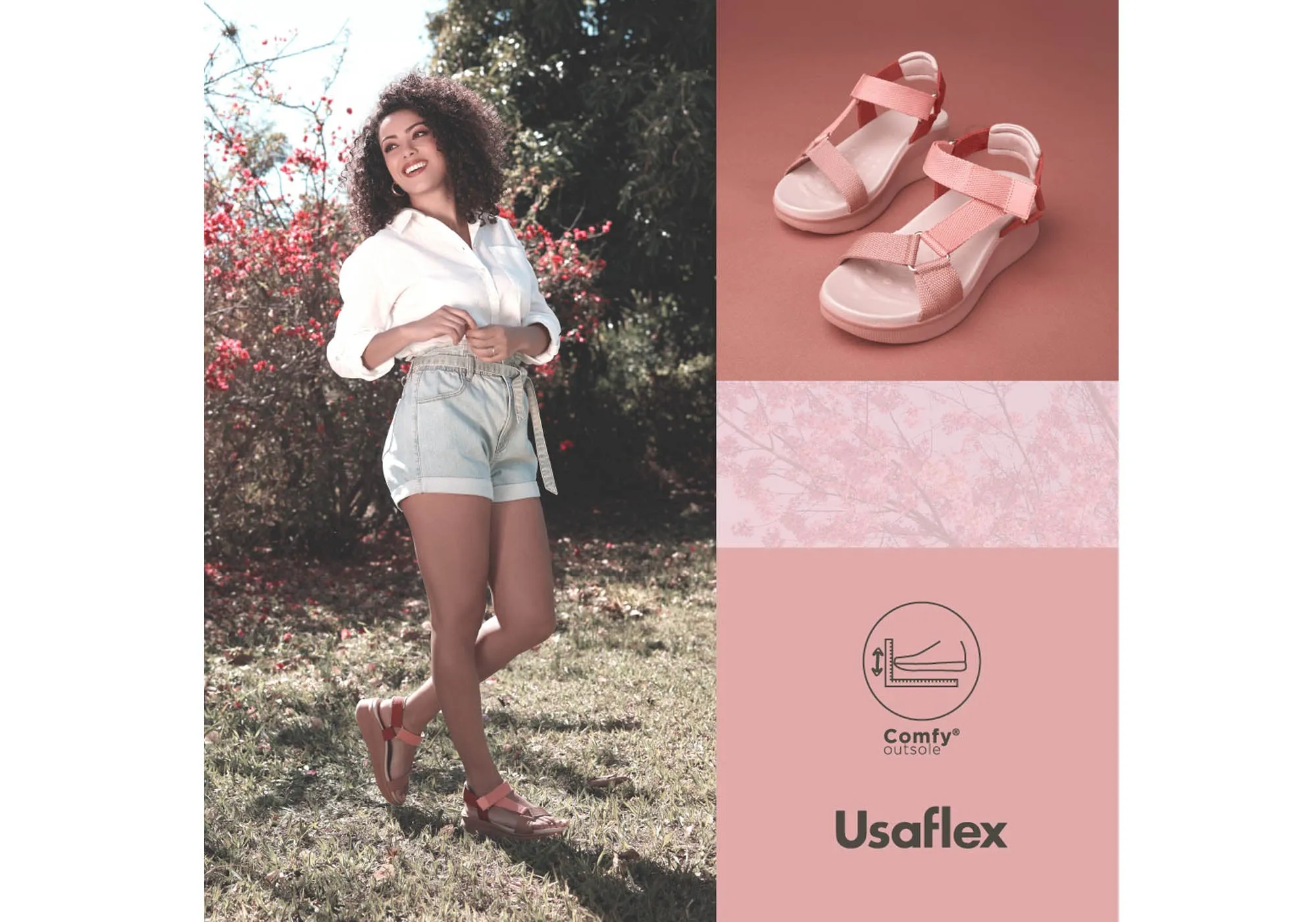 Usaflex Reece Damen Bequeme Sandalen Hergestellt in Brasilien Usaflex Schuhe