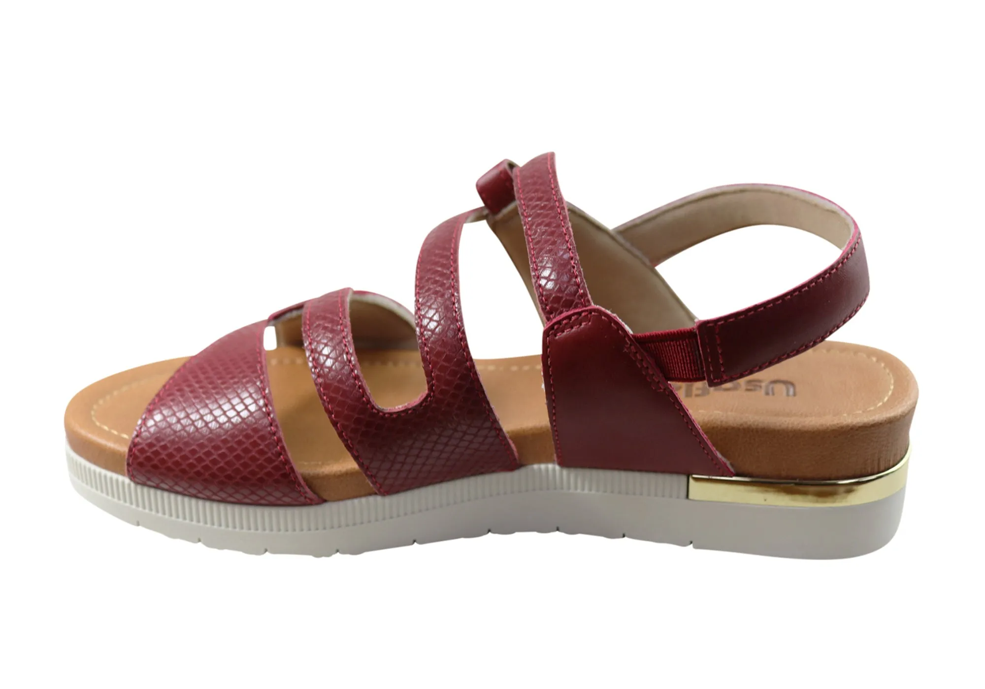 Usaflex Satora Damen Bequeme Ledersandalen Hergestellt In Brasilien Usaflex Schuhe