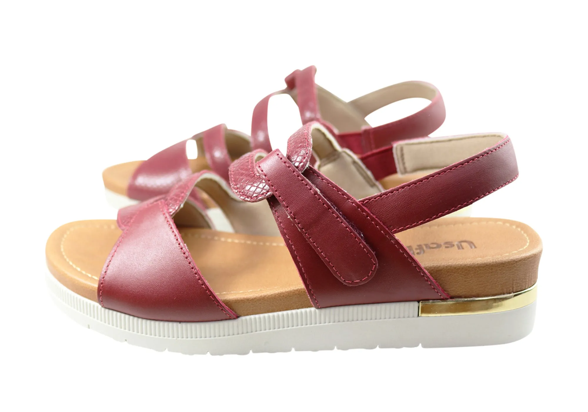 Usaflex Satora Damen Bequeme Ledersandalen Hergestellt In Brasilien Usaflex Schuhe