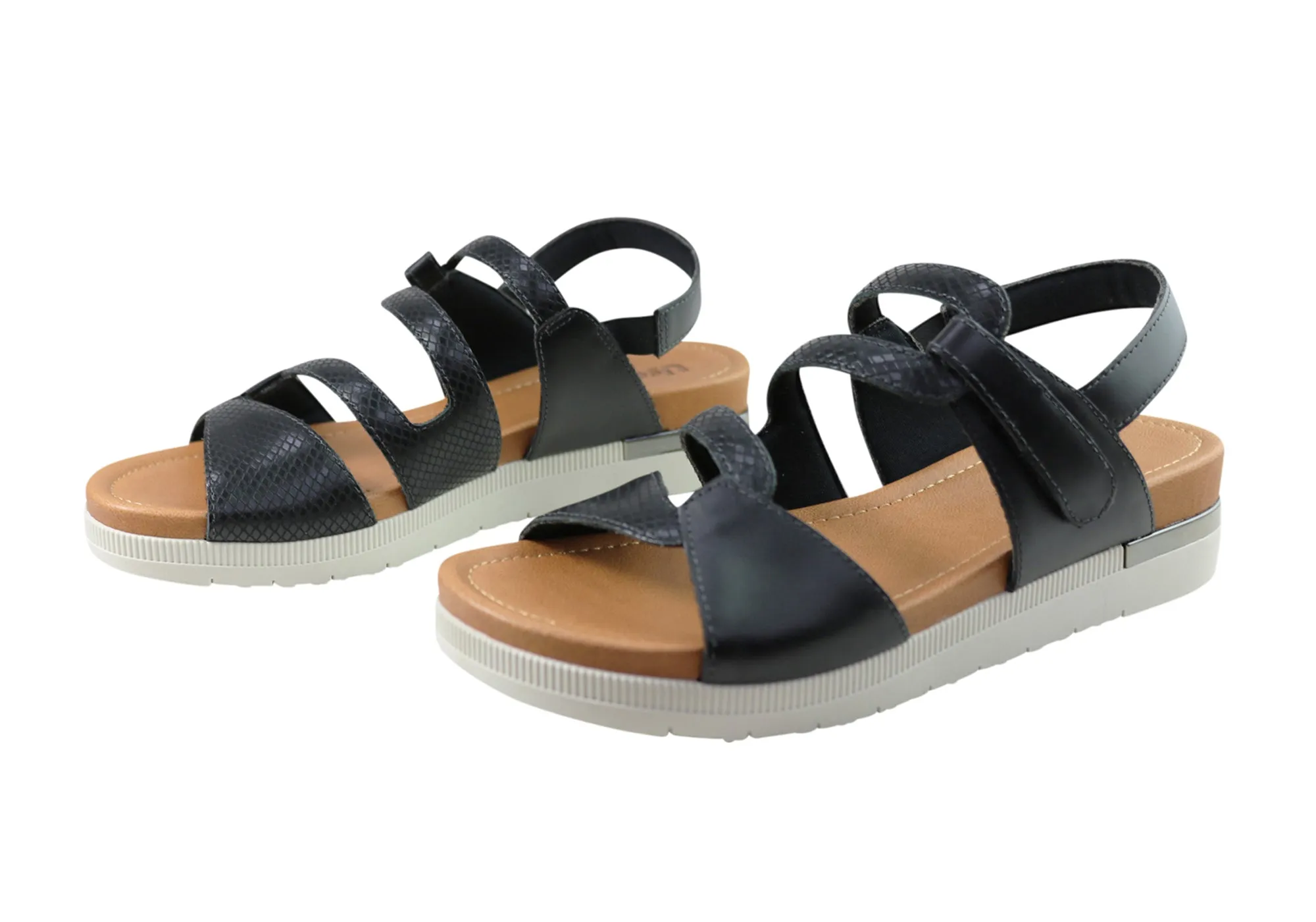 Usaflex Satora Damen Bequeme Ledersandalen Hergestellt In Brasilien Usaflex Schuhe
