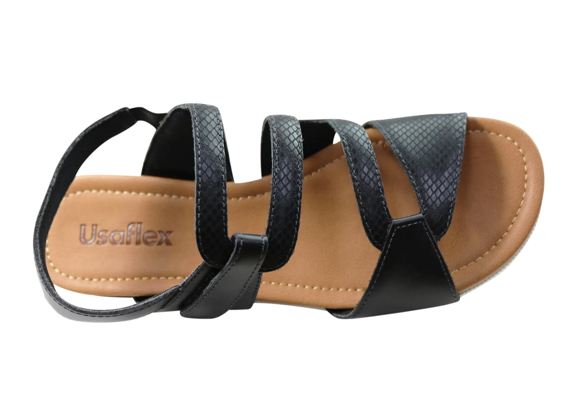 Usaflex Satora Damen Bequeme Ledersandalen Hergestellt In Brasilien Usaflex Schuhe