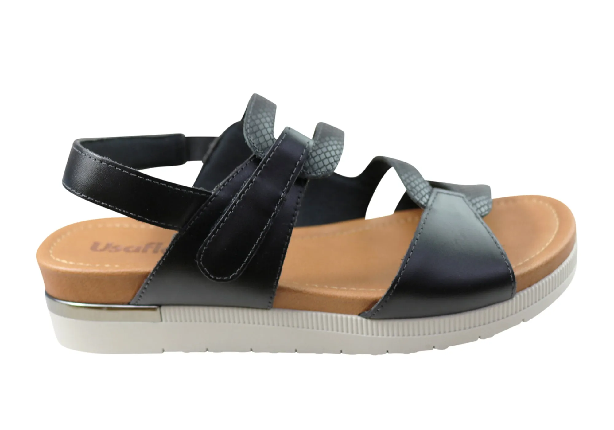 Usaflex Satora Damen Bequeme Ledersandalen Hergestellt In Brasilien Usaflex Schuhe