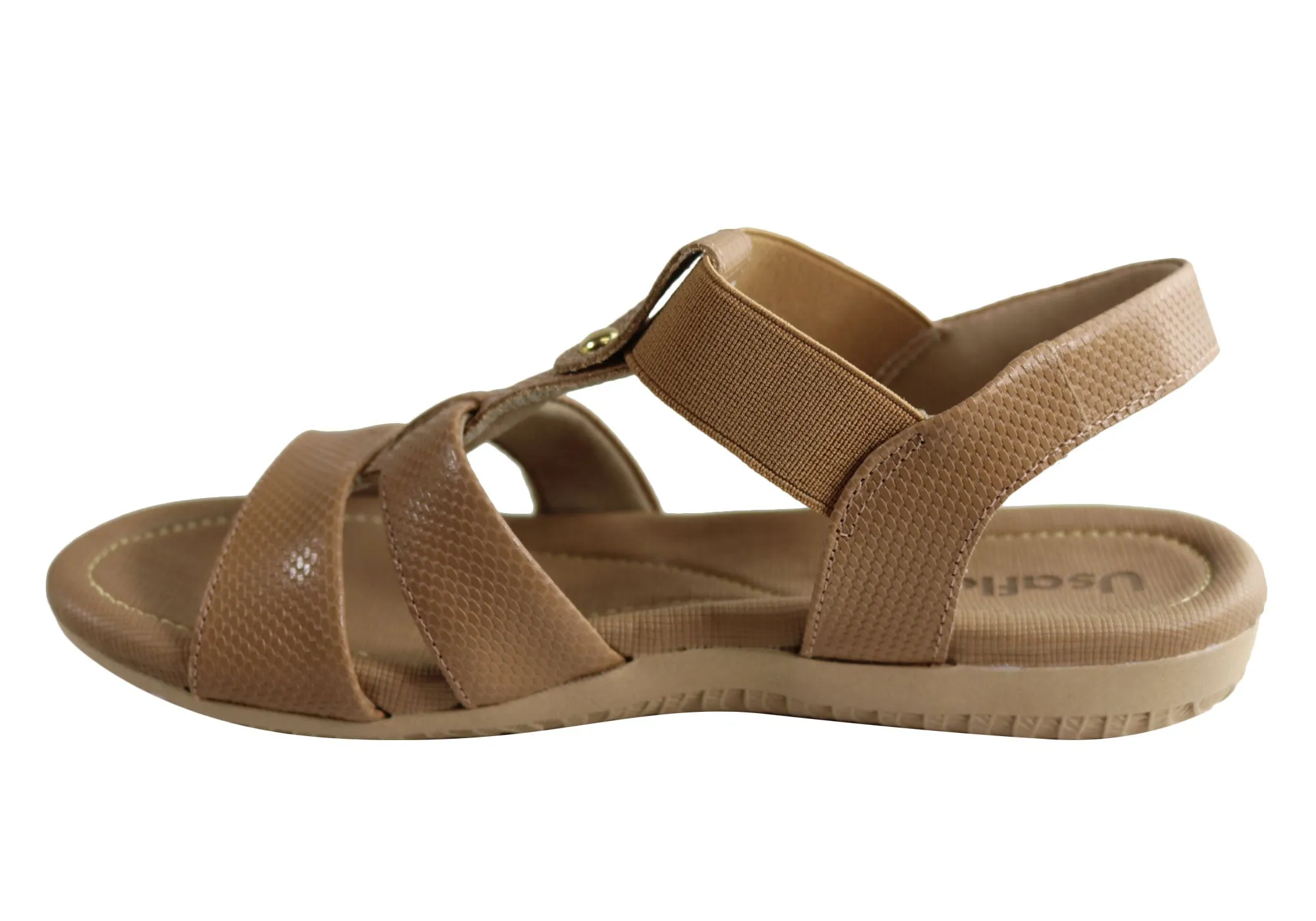 Usaflex Ventura Damen Bequeme Gepolsterte Ledersandalen Hergestellt In Brasilien Usaflex Schuhe