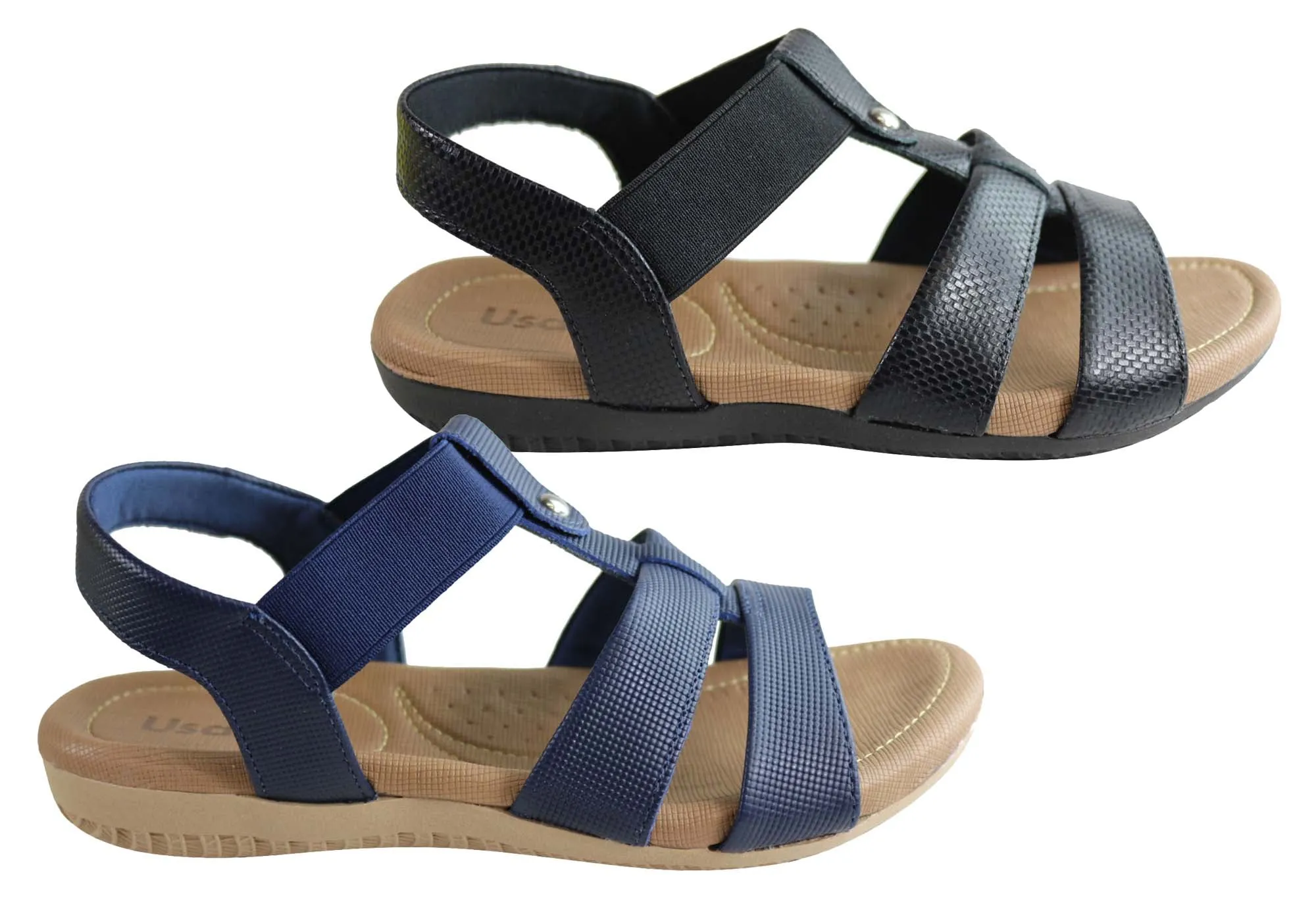 Usaflex Ventura Damen Bequeme Gepolsterte Ledersandalen Hergestellt In Brasilien Usaflex Schuhe