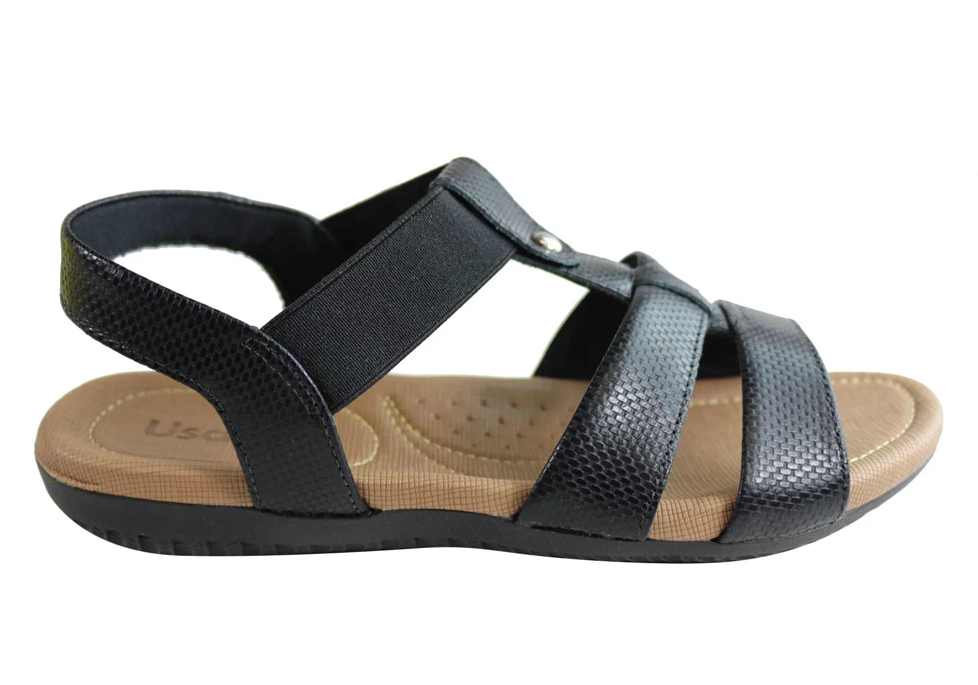 Usaflex Ventura Damen Bequeme Gepolsterte Ledersandalen Hergestellt In Brasilien Usaflex Schuhe