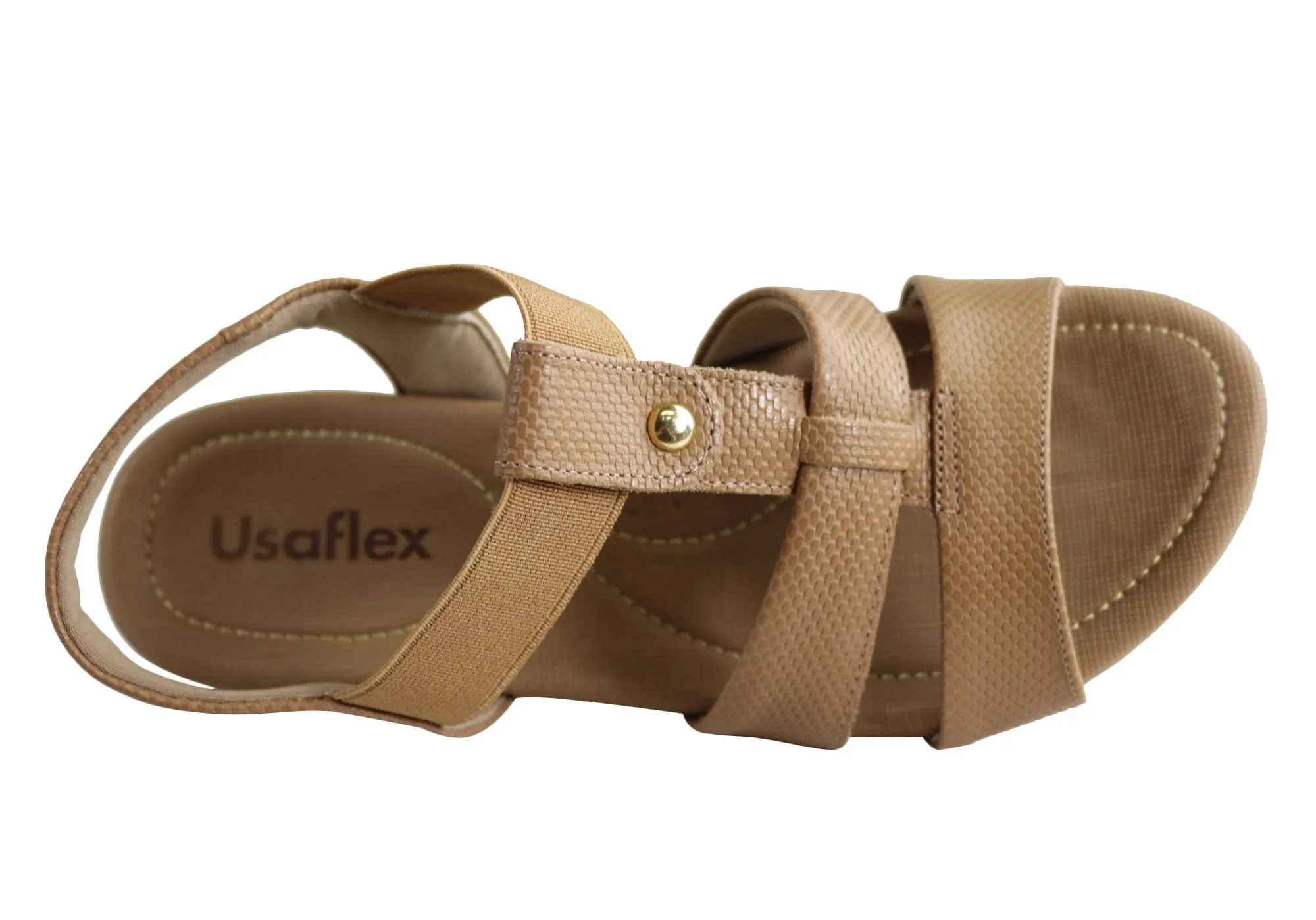 Usaflex Ventura Damen Bequeme Gepolsterte Ledersandalen Hergestellt In Brasilien Usaflex Schuhe