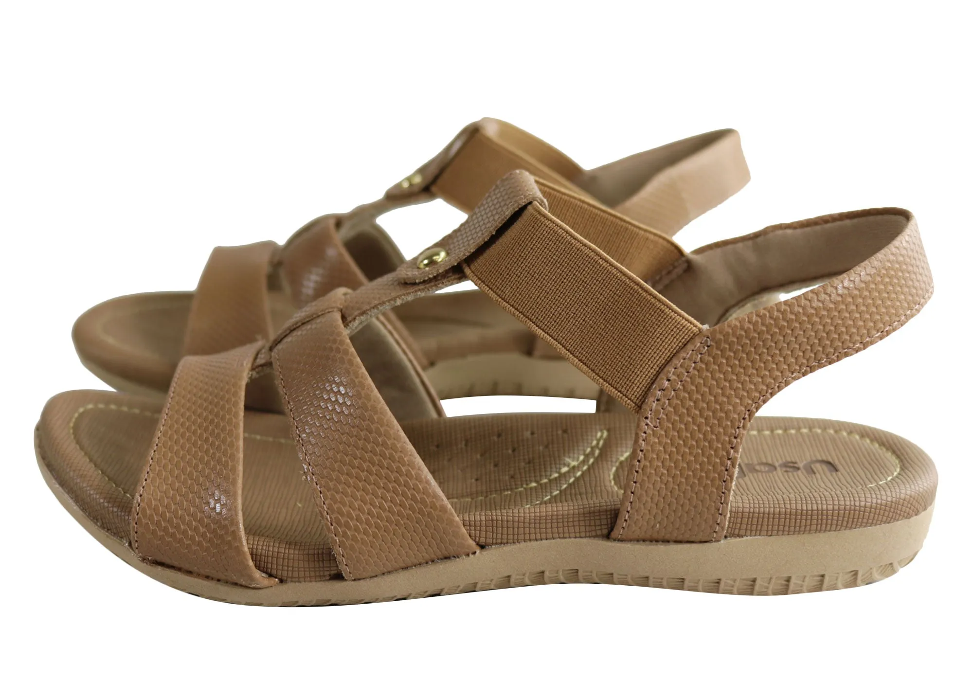 Usaflex Ventura Damen Bequeme Gepolsterte Ledersandalen Hergestellt In Brasilien Usaflex Schuhe