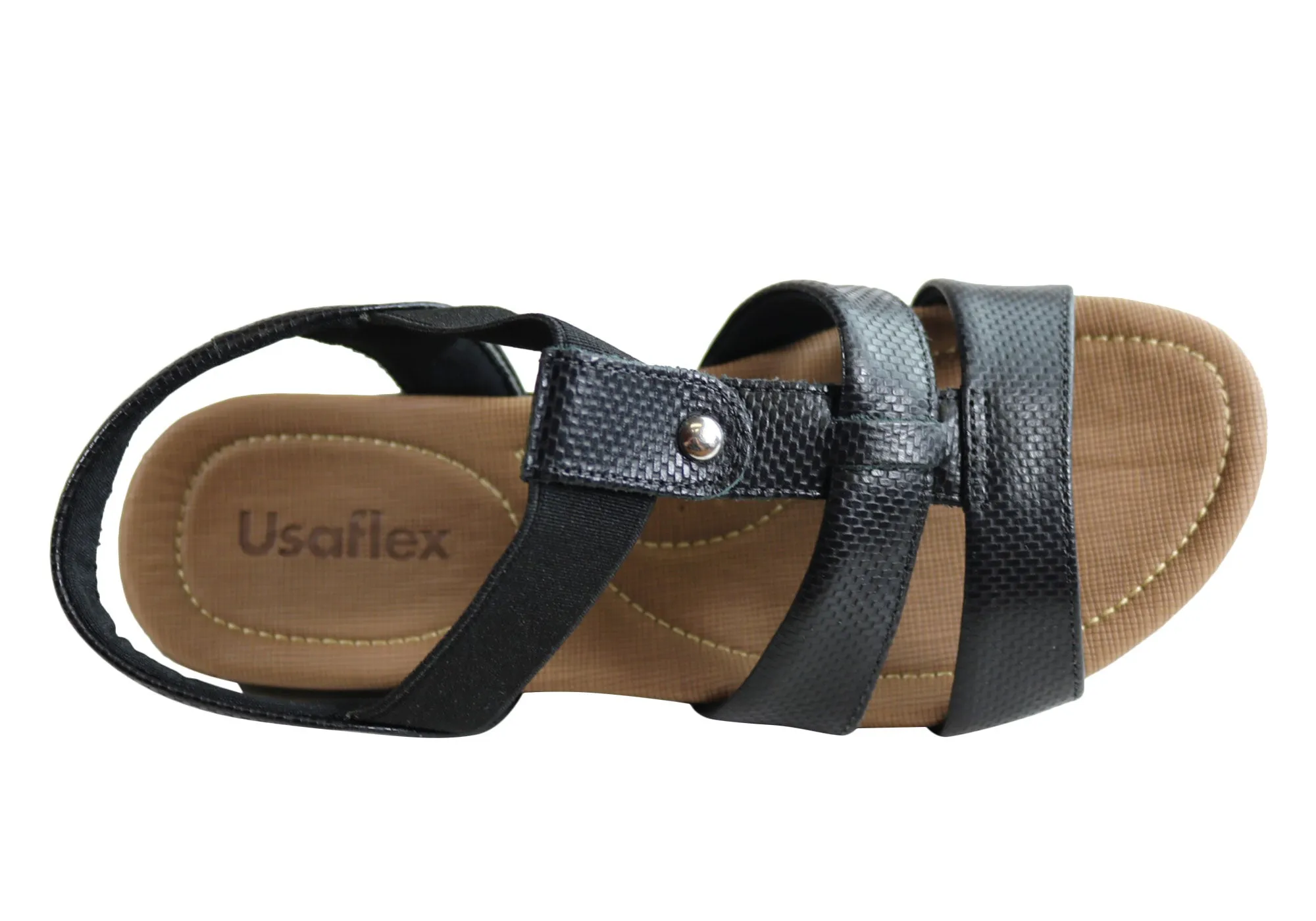 Usaflex Ventura Damen Bequeme Gepolsterte Ledersandalen Hergestellt In Brasilien Usaflex Schuhe