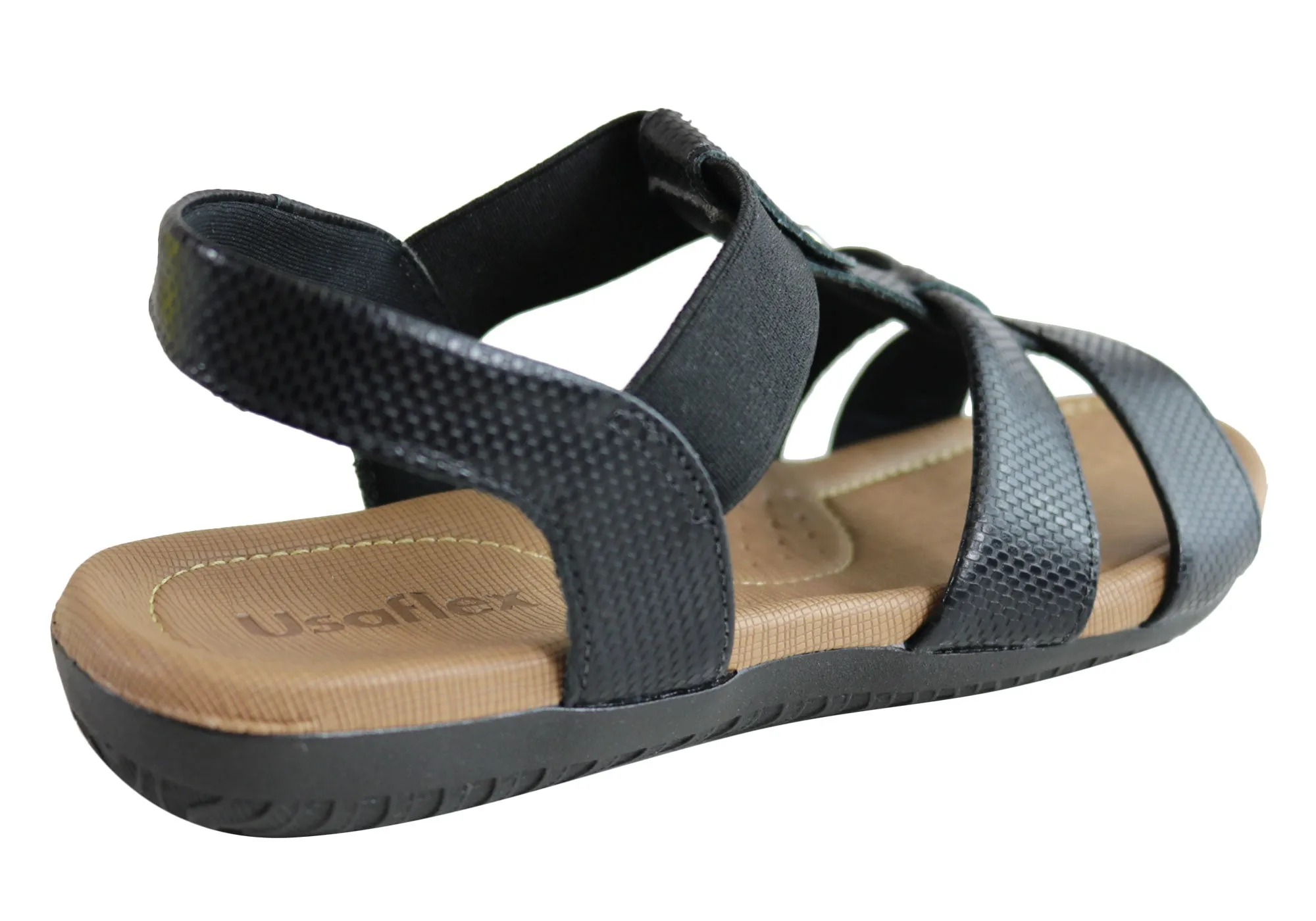Usaflex Ventura Damen Bequeme Gepolsterte Ledersandalen Hergestellt In Brasilien Usaflex Schuhe