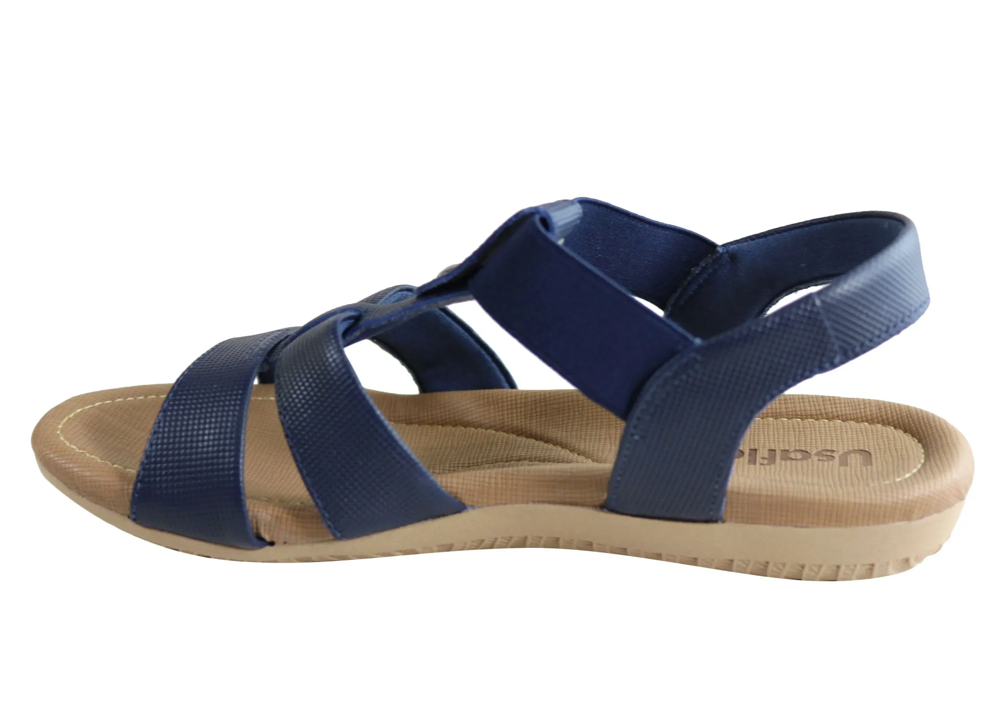 Usaflex Ventura Damen Bequeme Gepolsterte Ledersandalen Hergestellt In Brasilien Usaflex Schuhe