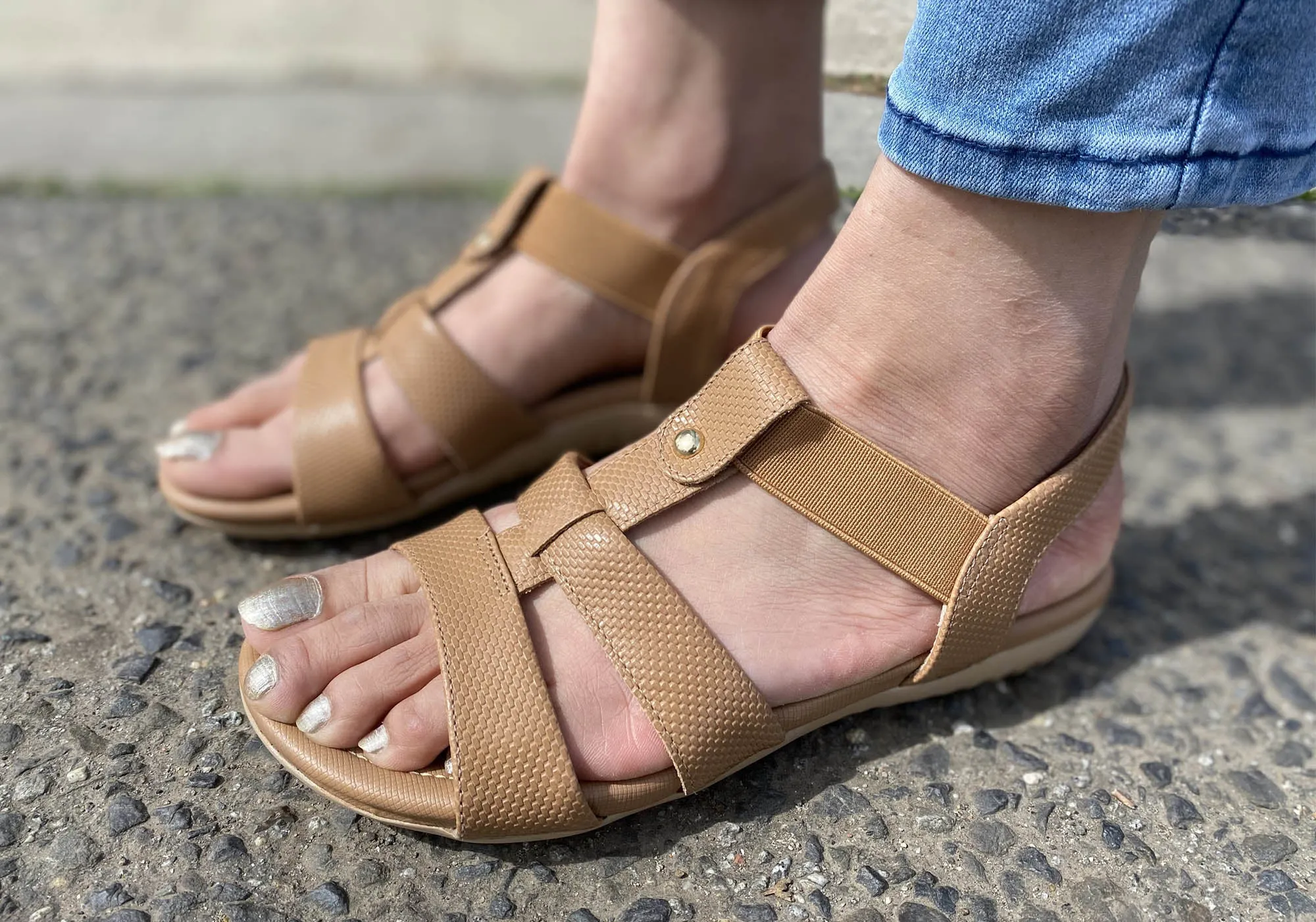 Usaflex Ventura Damen Bequeme Gepolsterte Ledersandalen Hergestellt In Brasilien Usaflex Schuhe
