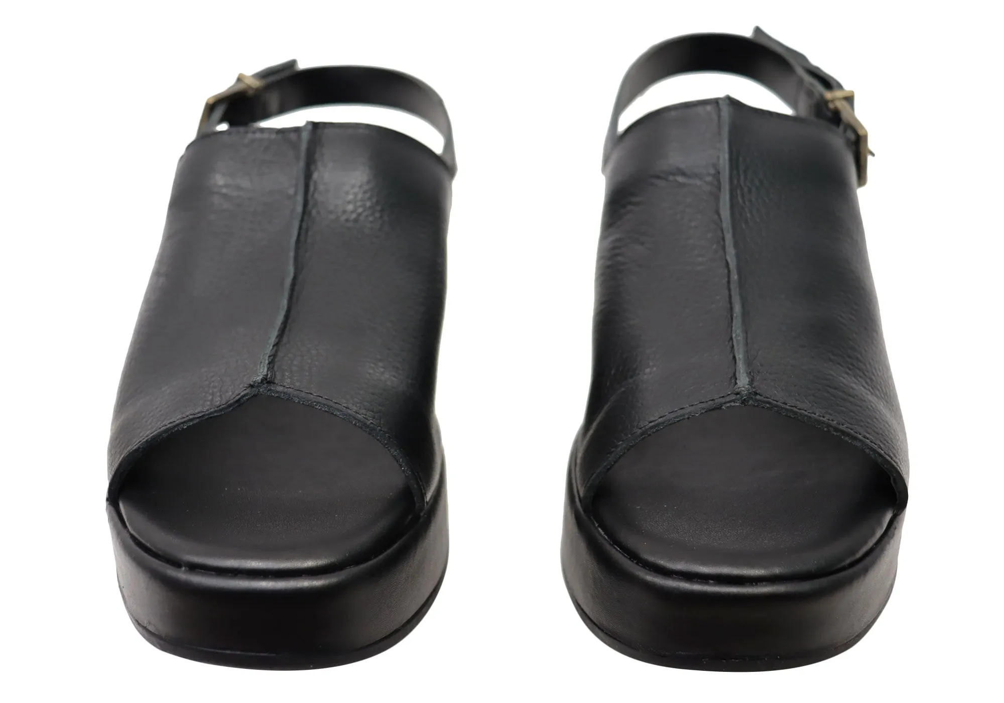 Via Paula Charlene Damen Brasilianische Komfort Leder Plateau Sandalen Via Paula Schuhe
