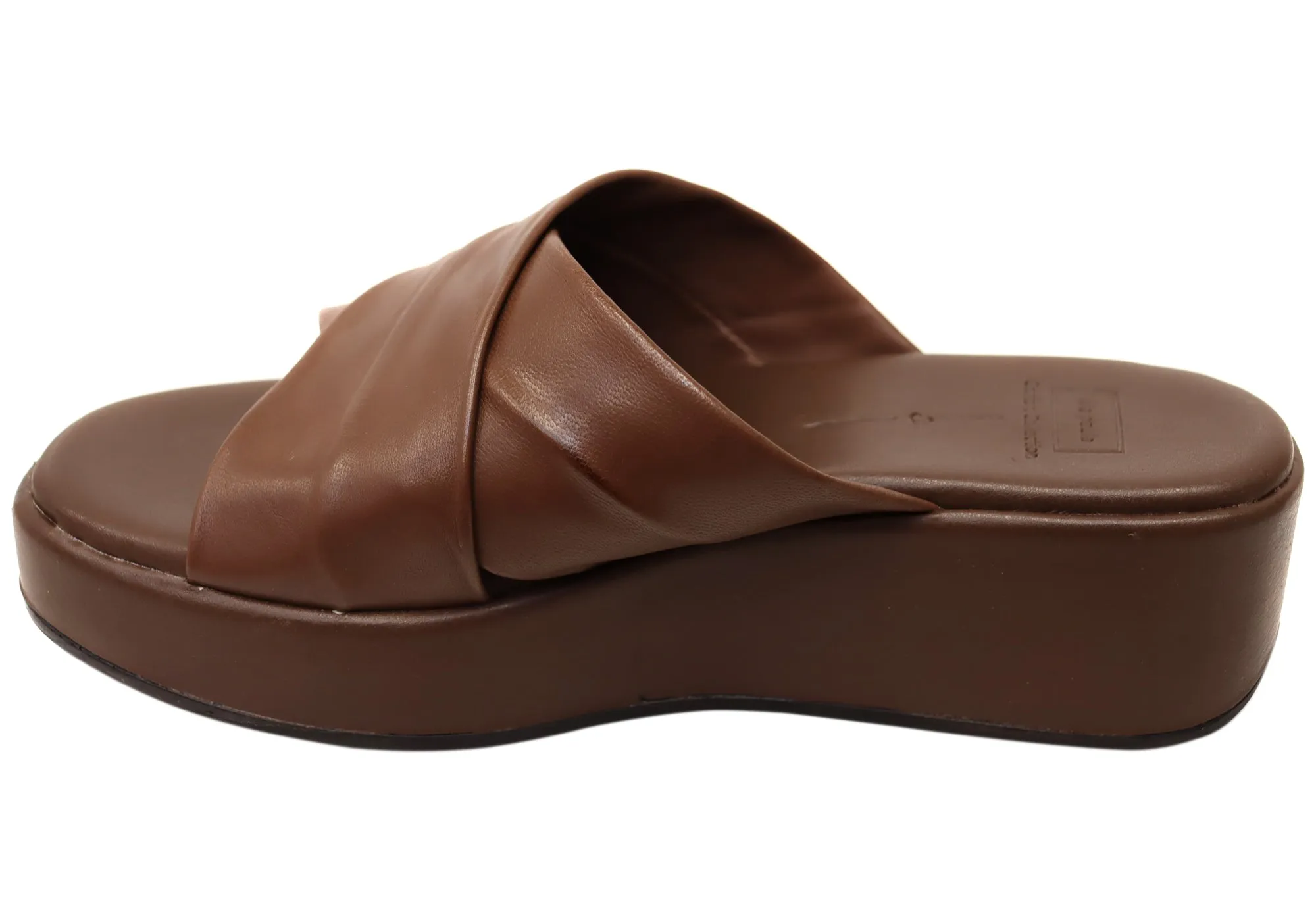 Via Paula Ginza Damen Brazilian Leder Plateau Slides Sandalen Via Paula Schuhe