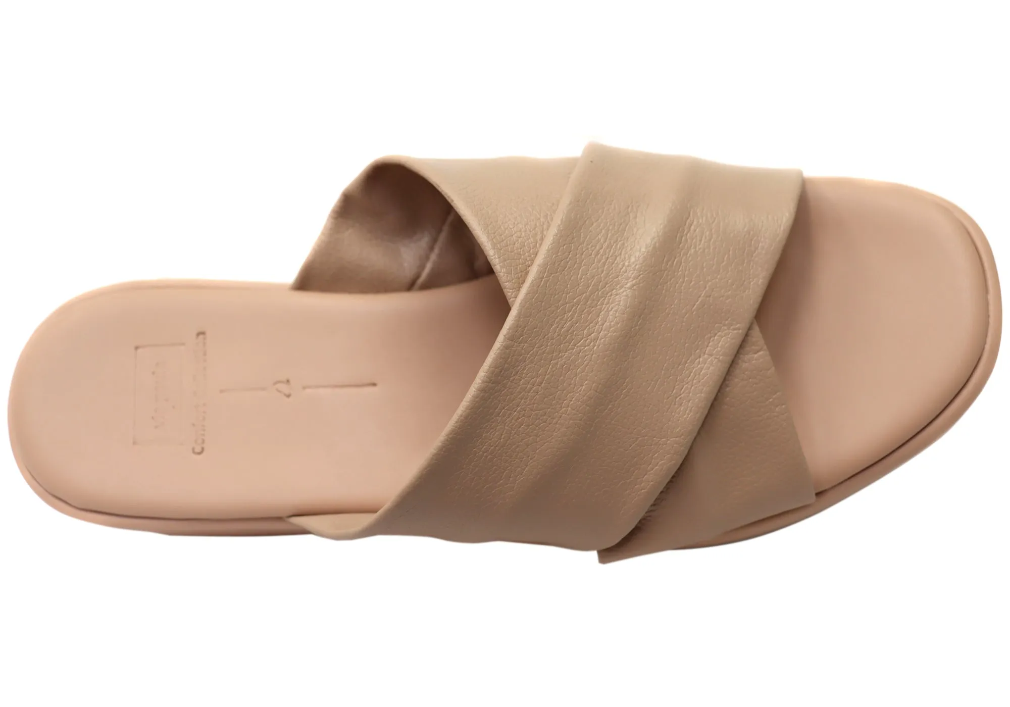 Via Paula Ginza Damen Brazilian Leder Plateau Slides Sandalen Via Paula Schuhe