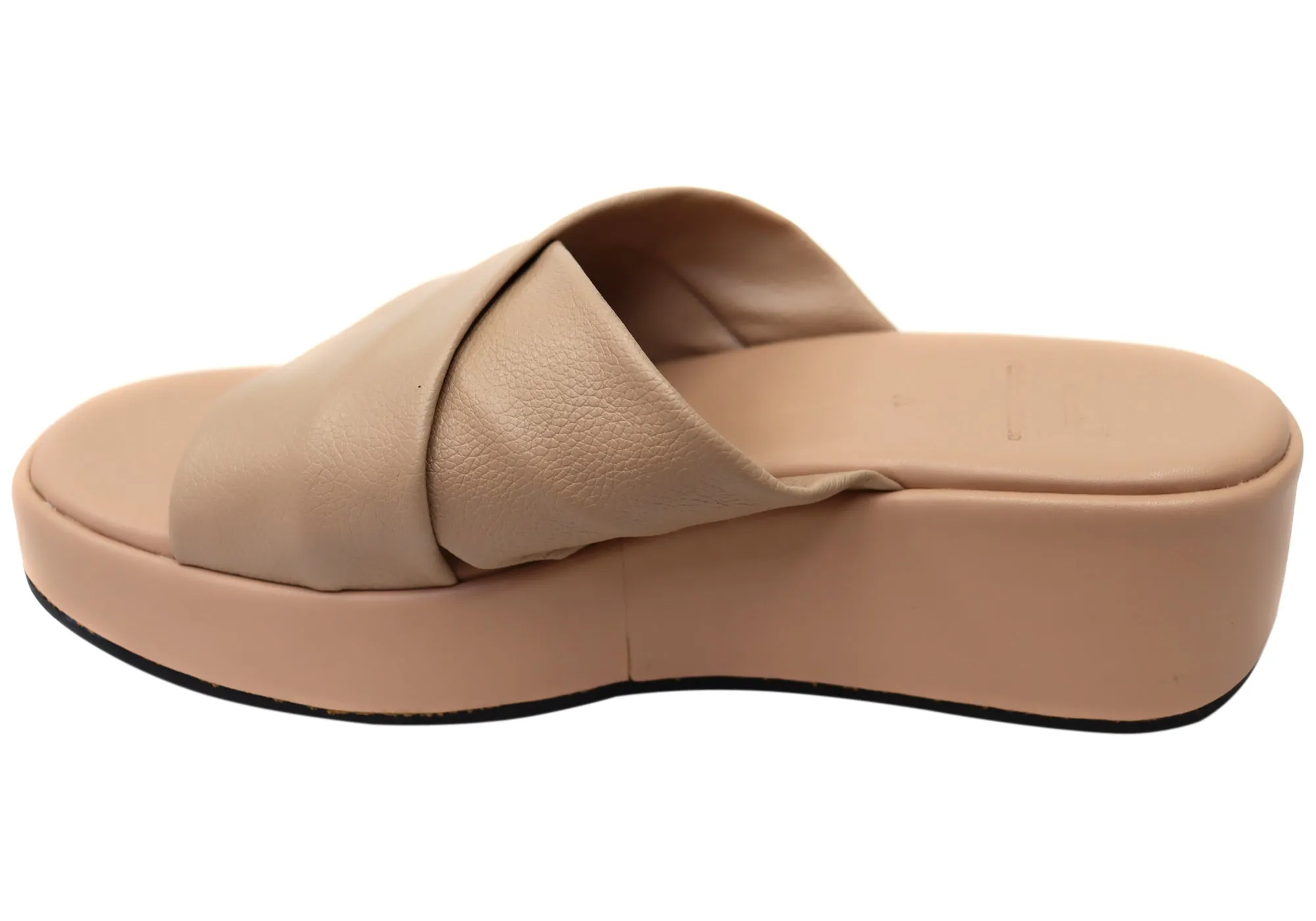 Via Paula Ginza Damen Brazilian Leder Plateau Slides Sandalen Via Paula Schuhe