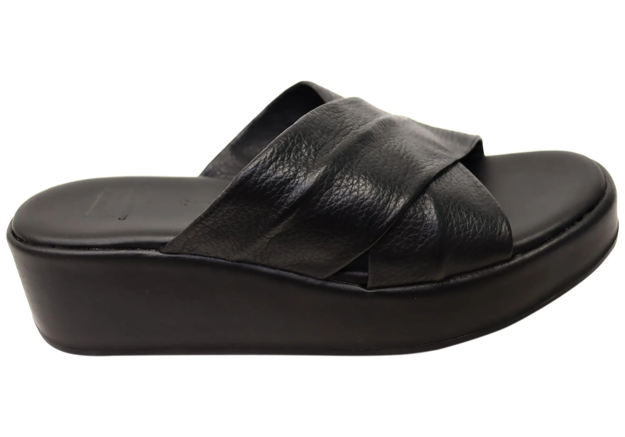 Via Paula Ginza Damen Brazilian Leder Plateau Slides Sandalen Via Paula Schuhe