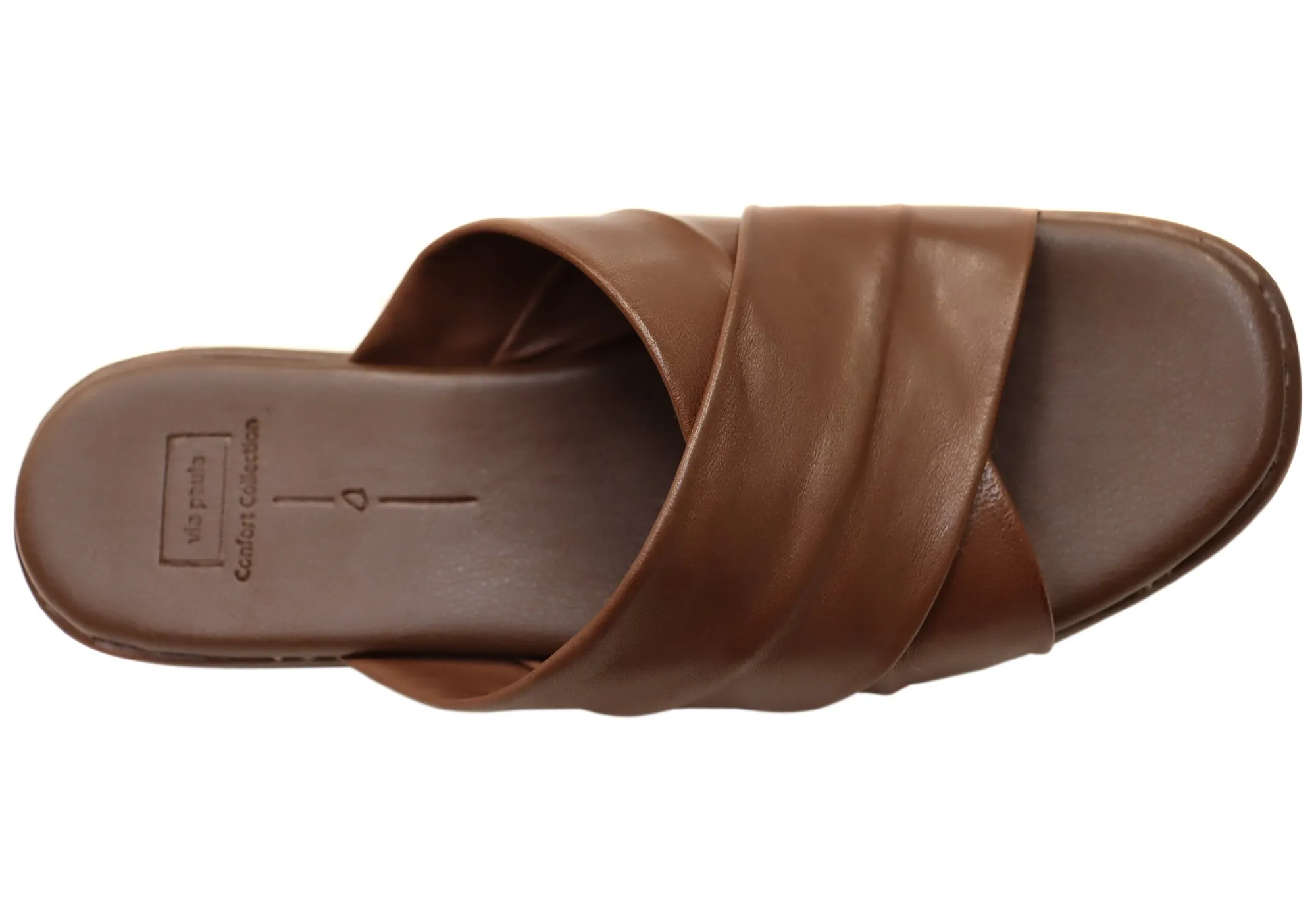 Via Paula Ginza Damen Brazilian Leder Plateau Slides Sandalen Via Paula Schuhe
