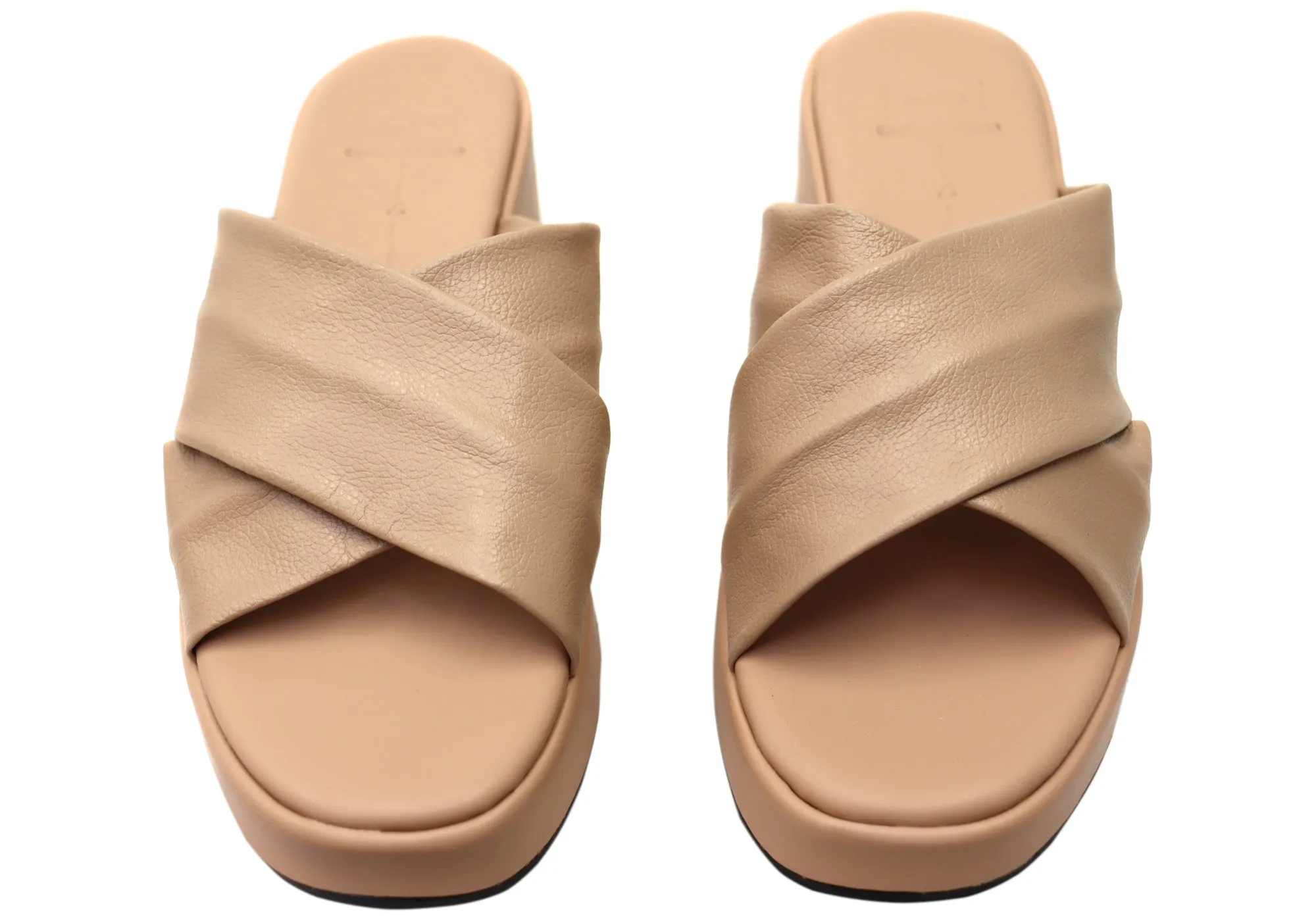 Via Paula Ginza Damen Brazilian Leder Plateau Slides Sandalen Via Paula Schuhe