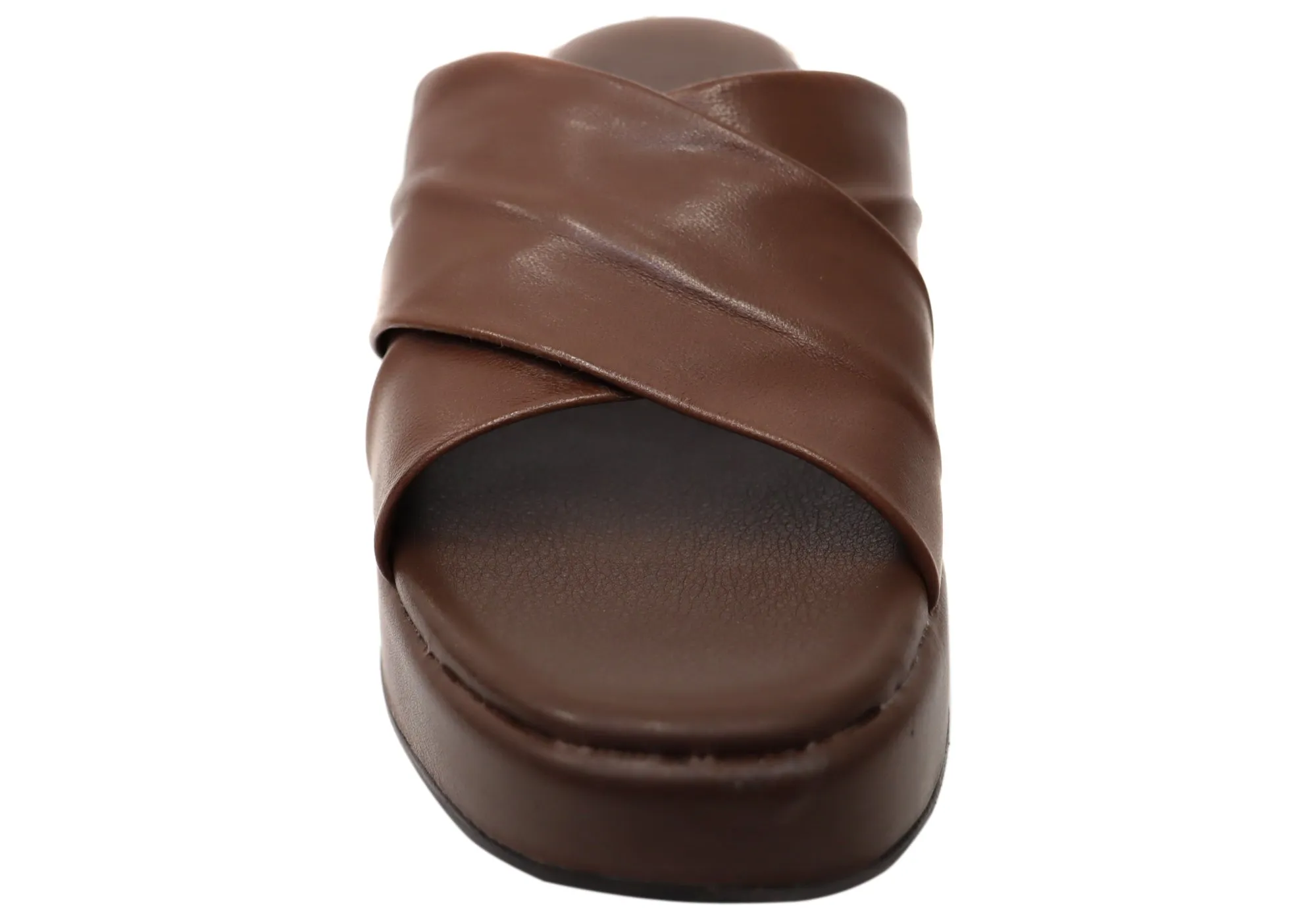 Via Paula Ginza Damen Brazilian Leder Plateau Slides Sandalen Via Paula Schuhe