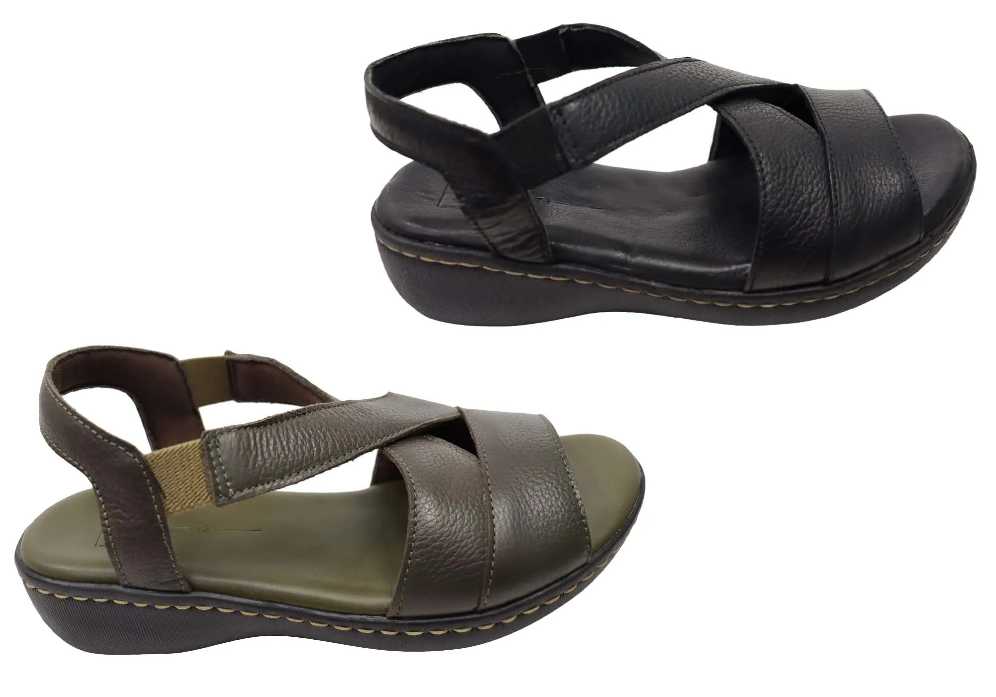 Via Paula Mimosa Damen Brasilianische Bequeme Ledersandalen Via Paula Schuhe