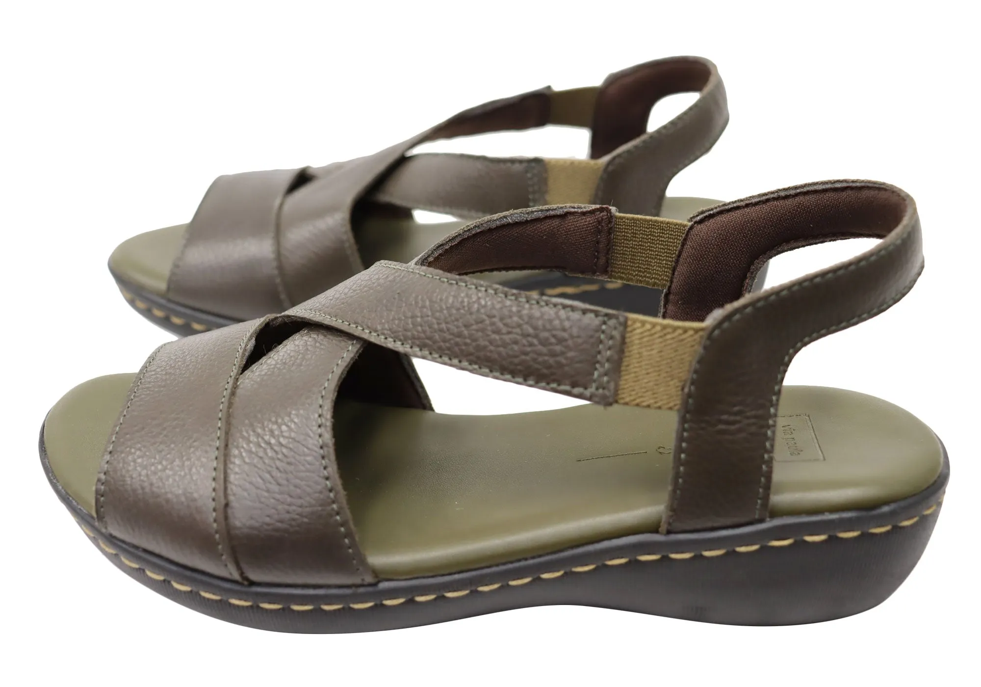 Via Paula Mimosa Damen Brasilianische Bequeme Ledersandalen Via Paula Schuhe