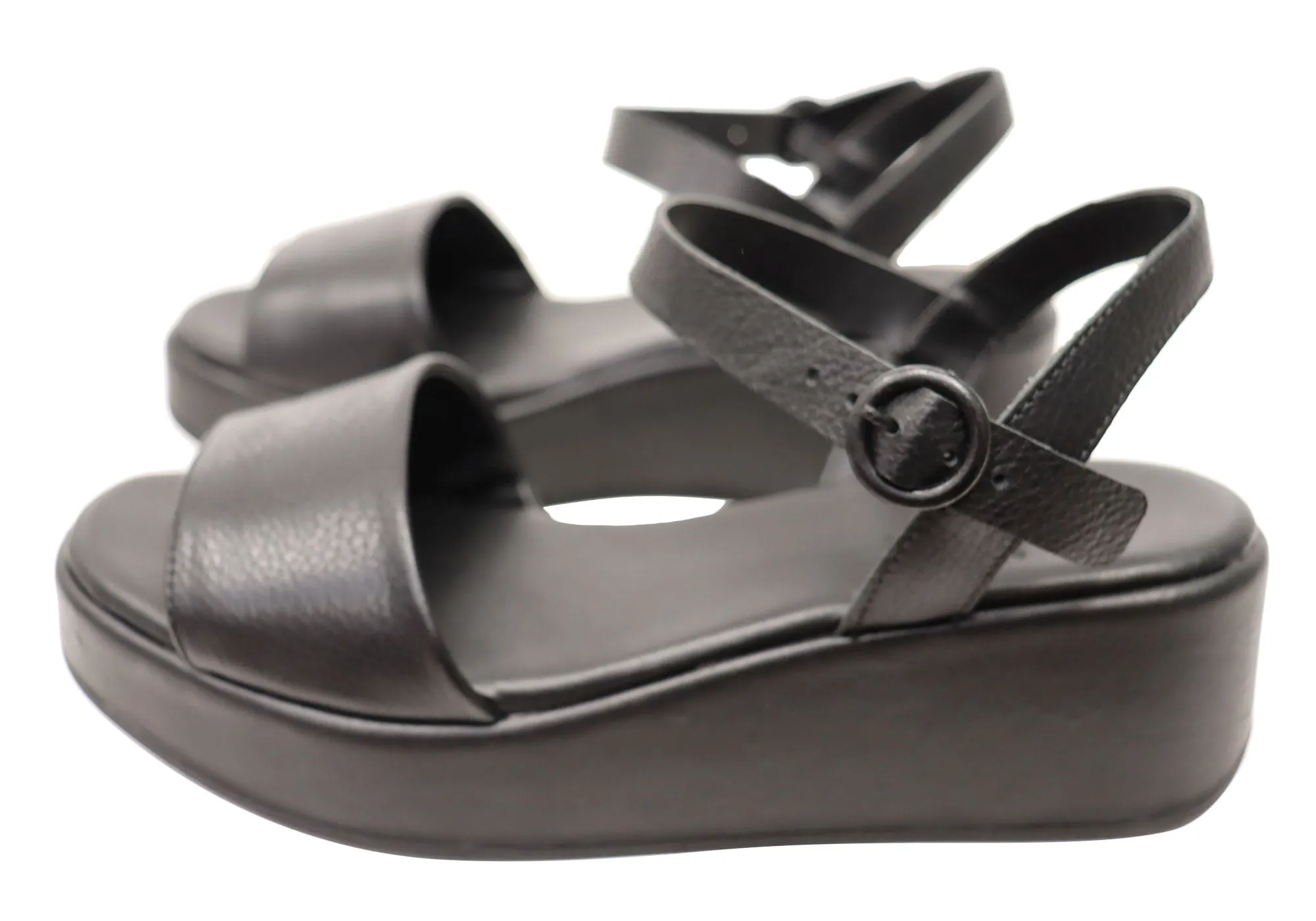 Via Paula Silvia Damen Brasilianische Komfort Leder Plateau Sandalen Via Paula Schuhe