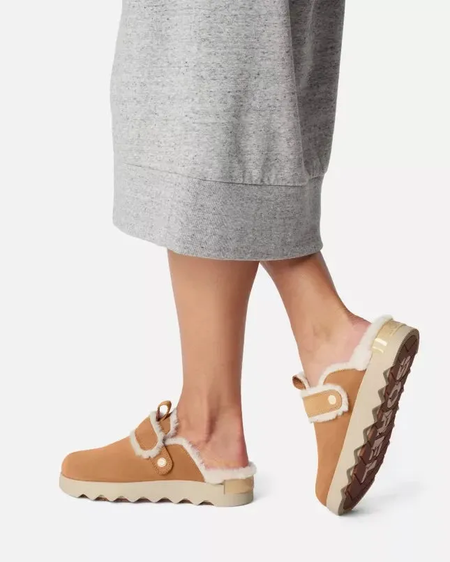 Viibe Clog Wildleder Gemütliche Schuhe in Tawny Buff & Natur