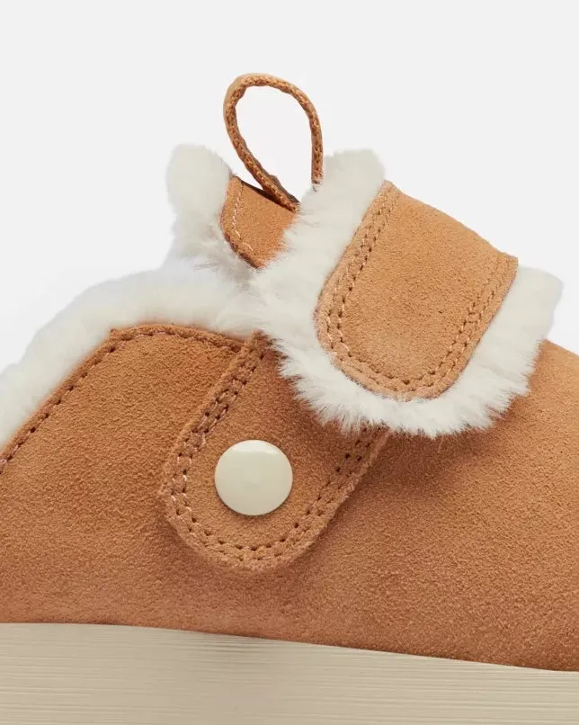 Viibe Clog Wildleder Gemütliche Schuhe in Tawny Buff & Natur