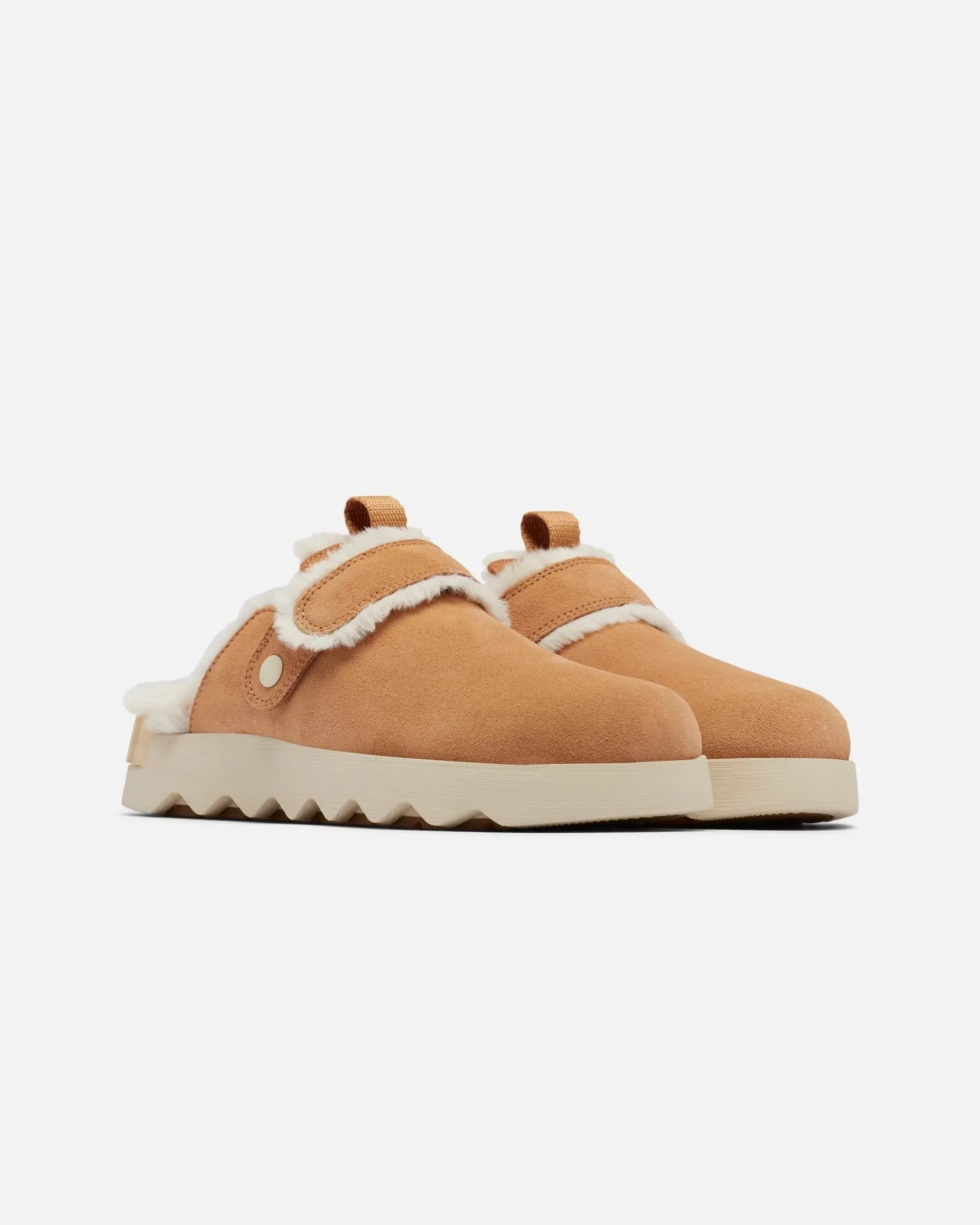 Viibe Clog Wildleder Gemütliche Schuhe in Tawny Buff & Natur
