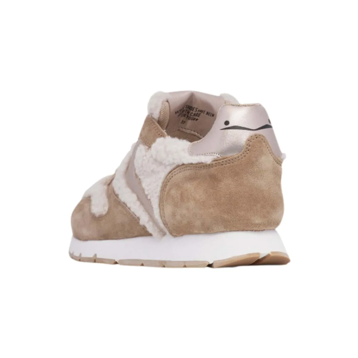 Voile Blanche Damen Julia Braun Wildleder/Beige Wolle/Metallic