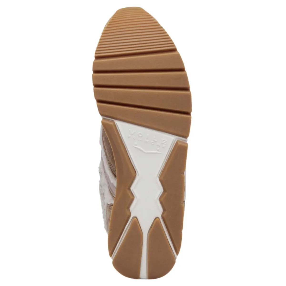 Voile Blanche Damen Julia Braun Wildleder/Beige Wolle/Metallic