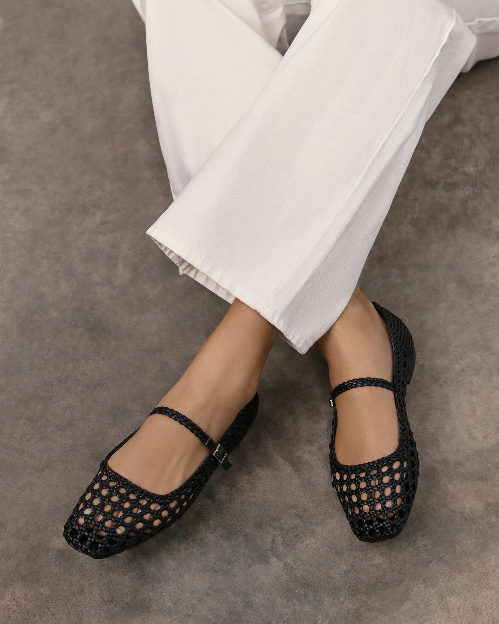 WILLIS CASUAL FLATS SCHWARZES LEDER