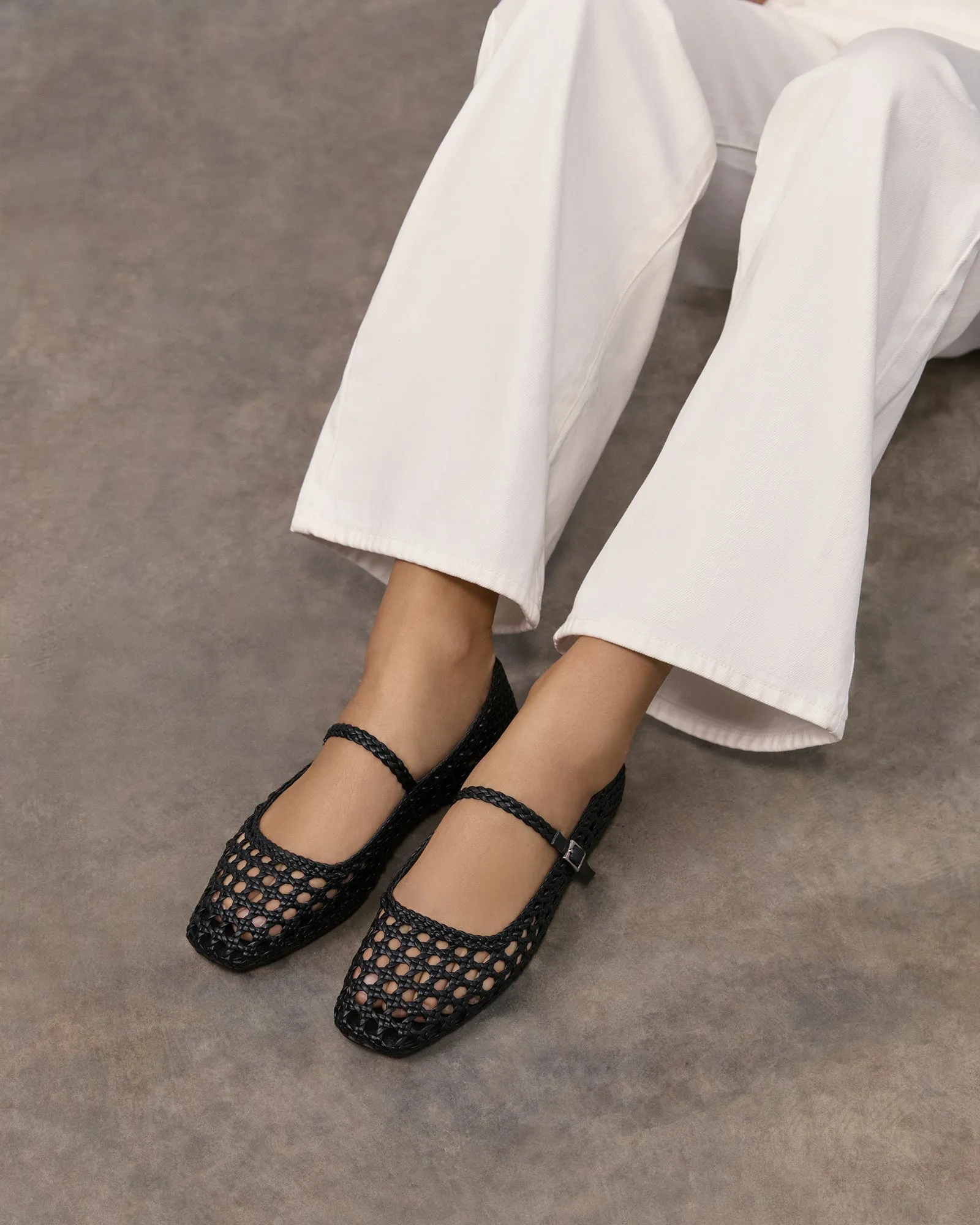 WILLIS CASUAL FLATS SCHWARZES LEDER