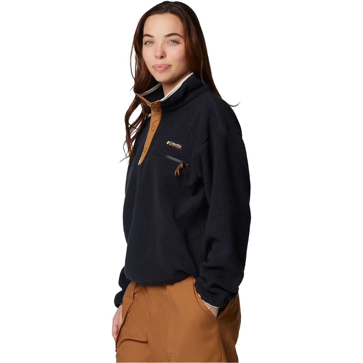 Damens Helvetia II Cropped 1/2 Snap Pullover Asics Schuhe